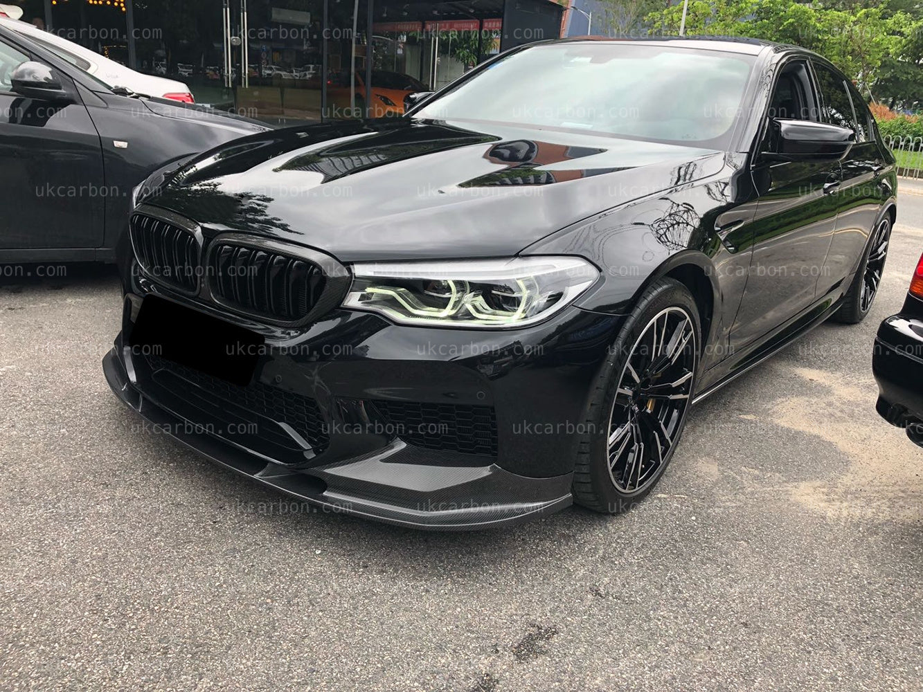 BMW F90 M5 Carbon Fibre Front Bumper Splitter Lip Kit inc xDrive 4.4 by UKCarbon