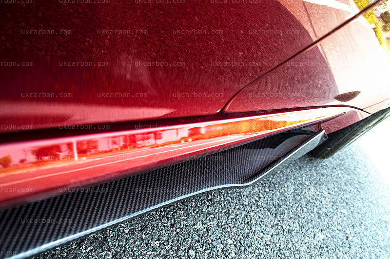 Alfa Romeo Giulia Real Carbon Fibre Side Skirt Kit Fin Style