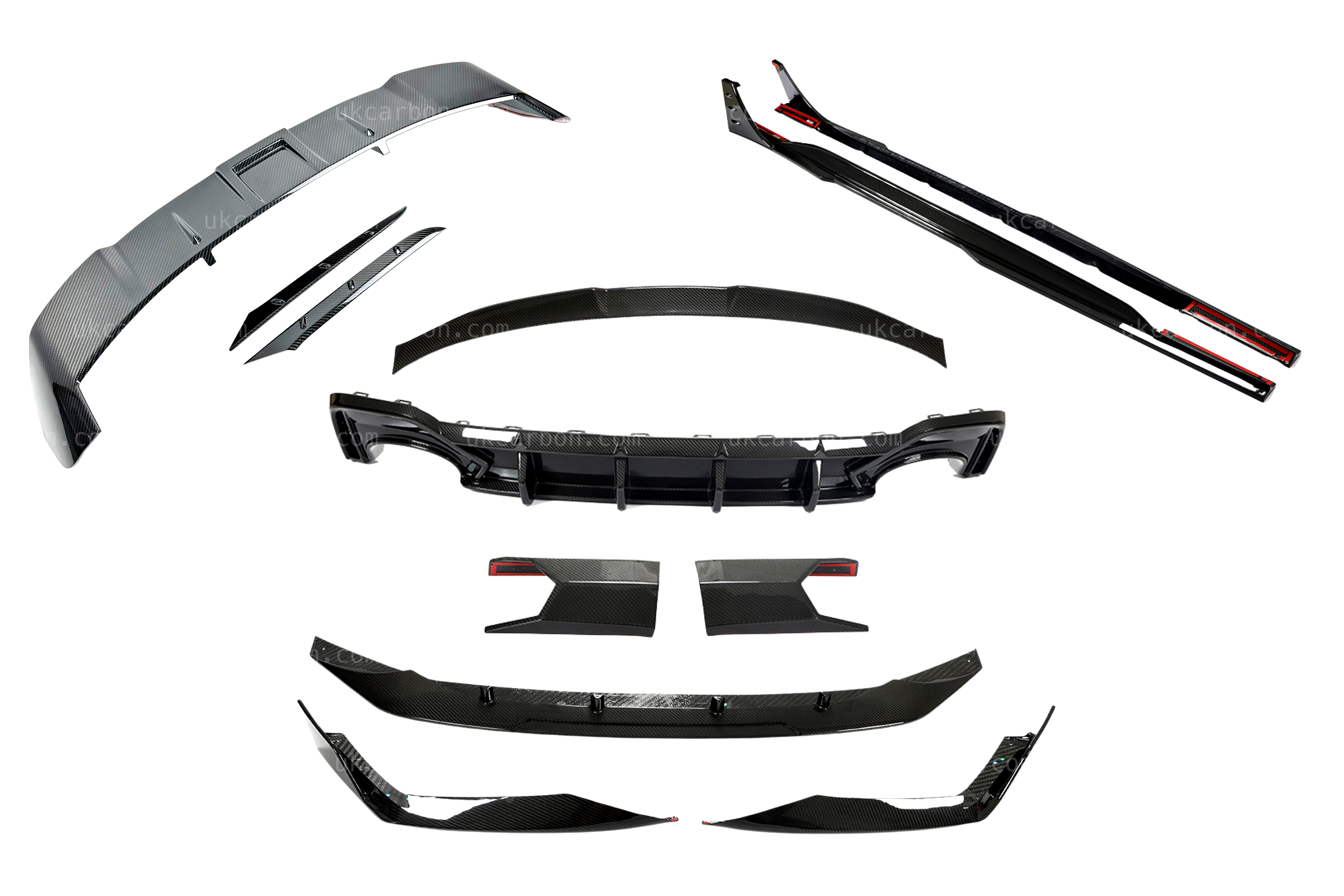 Audi RS6 C8 Body Kit Carbon Fibre Splitter Diffuser Side Skirt Spoiler by UKCarbon