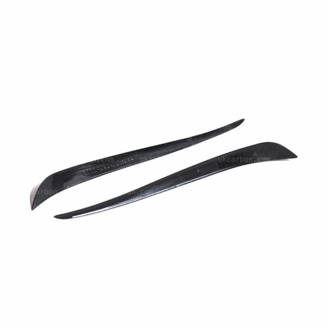 Tesla Model X Carbon Front Bumper Trim Vents Fins 75D 90D P90D 100 by UKCarbon