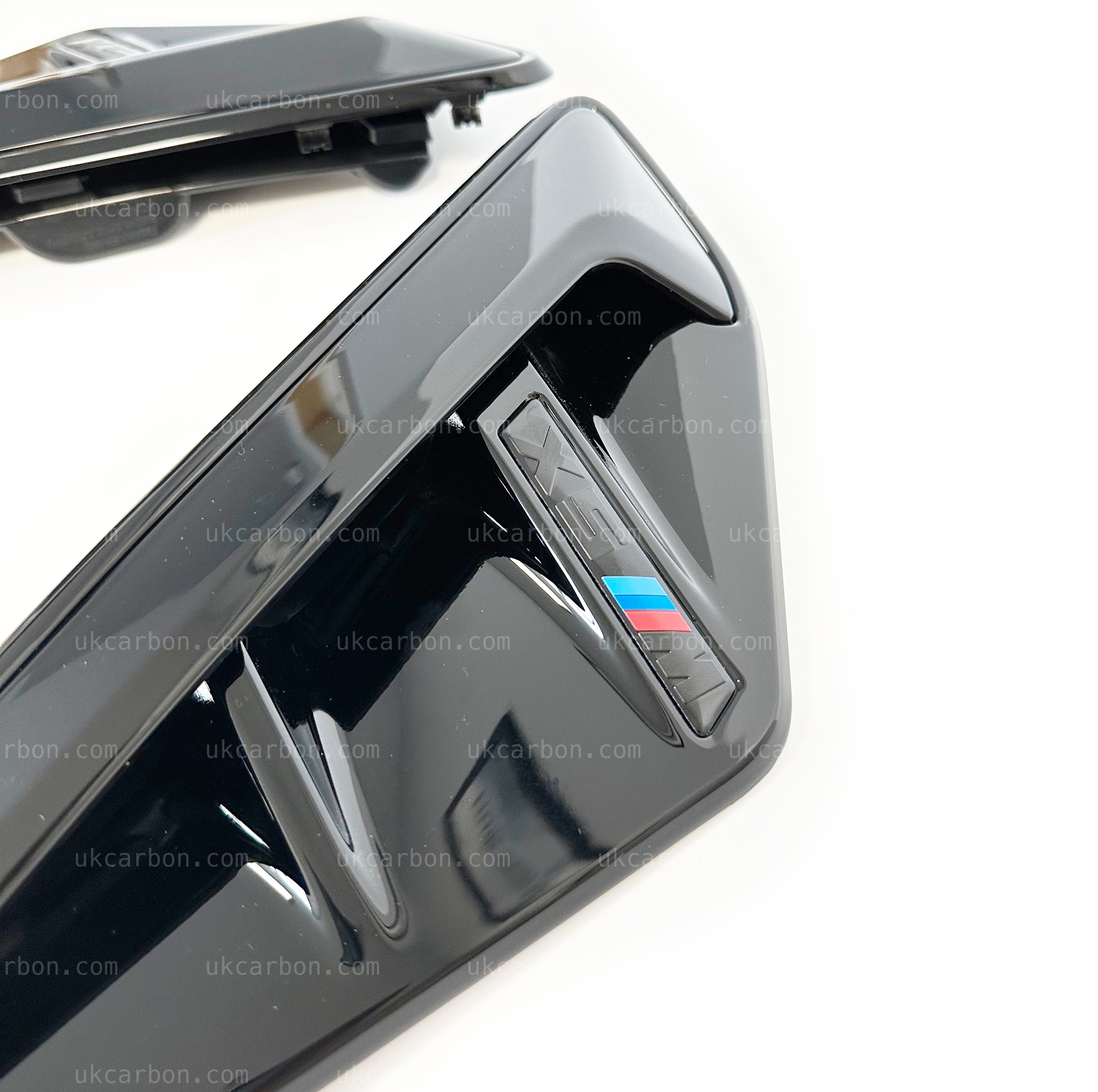 BMW X5 X5M Gloss Black Fender Vents Upgrade Cover Replacement G05 by UKCarbon