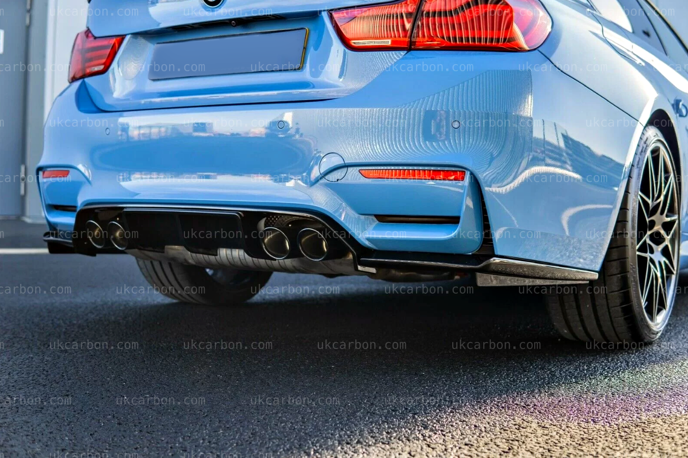 BMW M3 M4 Diffuser Gloss Black M Performance Splitter F80 F82 F83 by UKCarbon