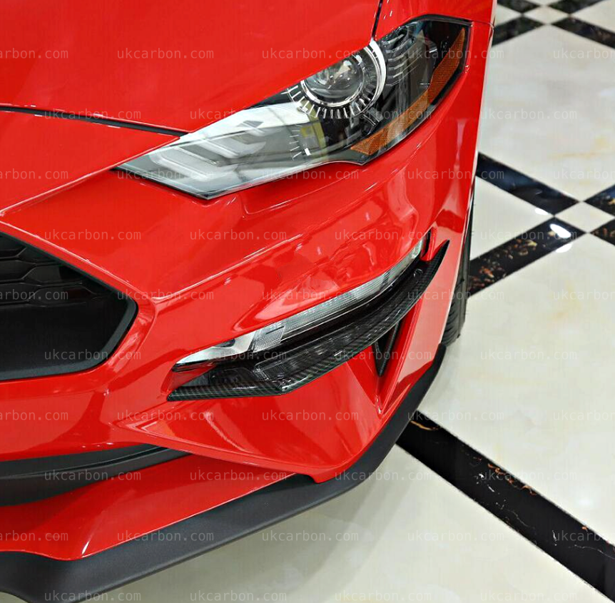 Ford Mustang Carbon Fibre Fog Lamp Cover Trim Cover 2018 2019 by UKCarbon