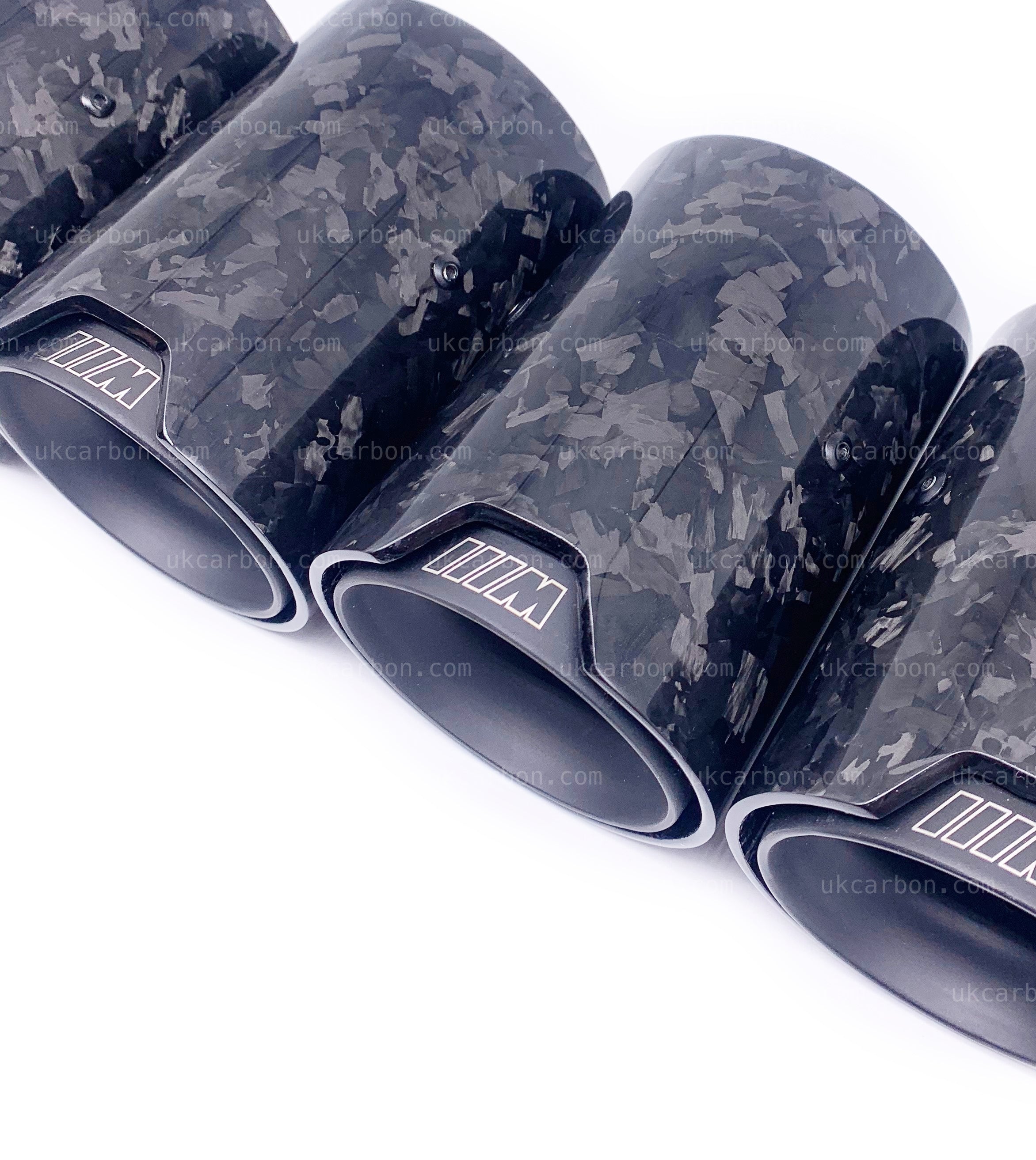 BMW M2 M3 M4 Exhaust Tips Black Forged Carbon Fibre F87 F80 F82 F83 by UKCarbon