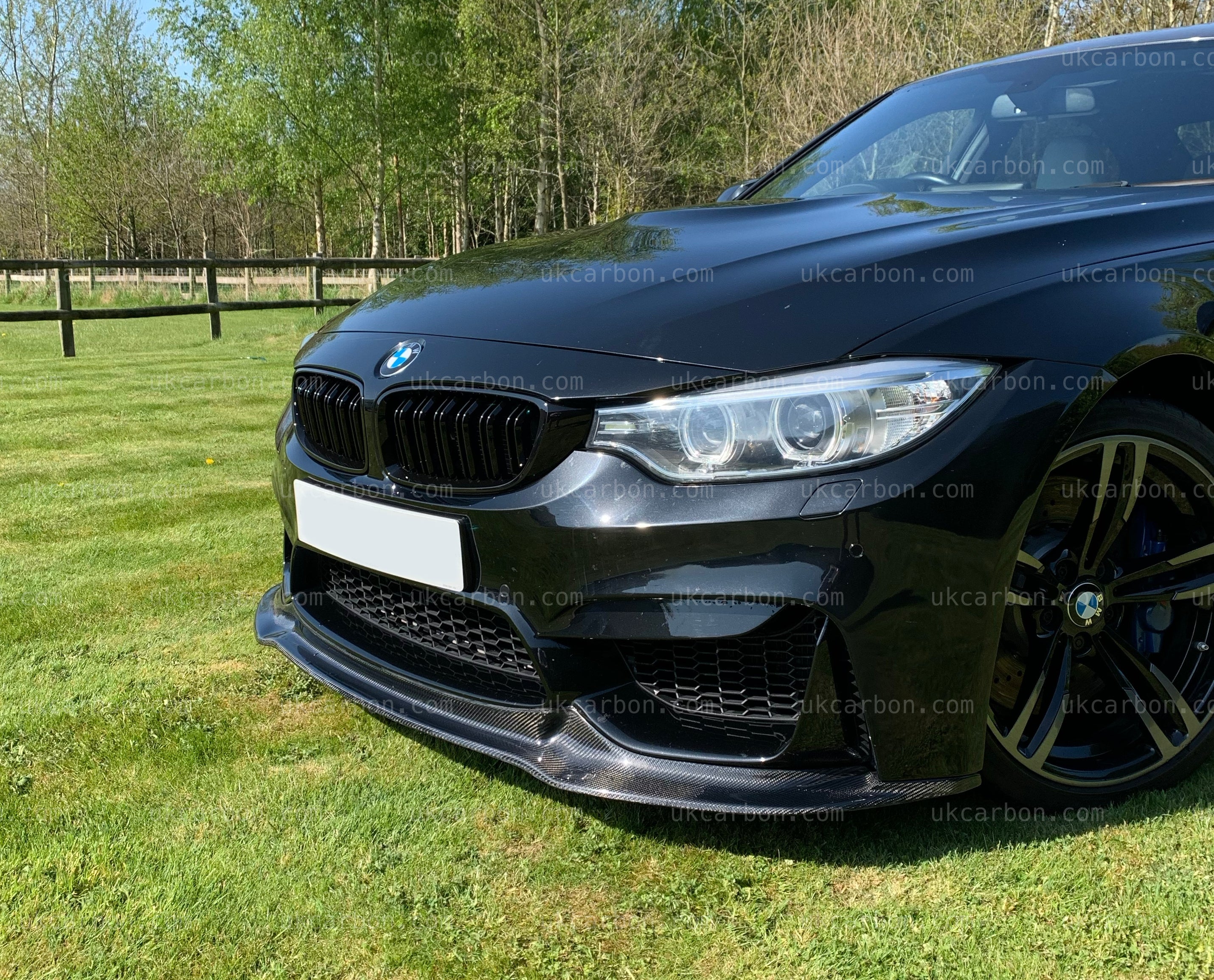 BMW M3 M4 Carbon Fibre V Style Motorsport Splitter Lip F80 F82 F83 by UKCarbon