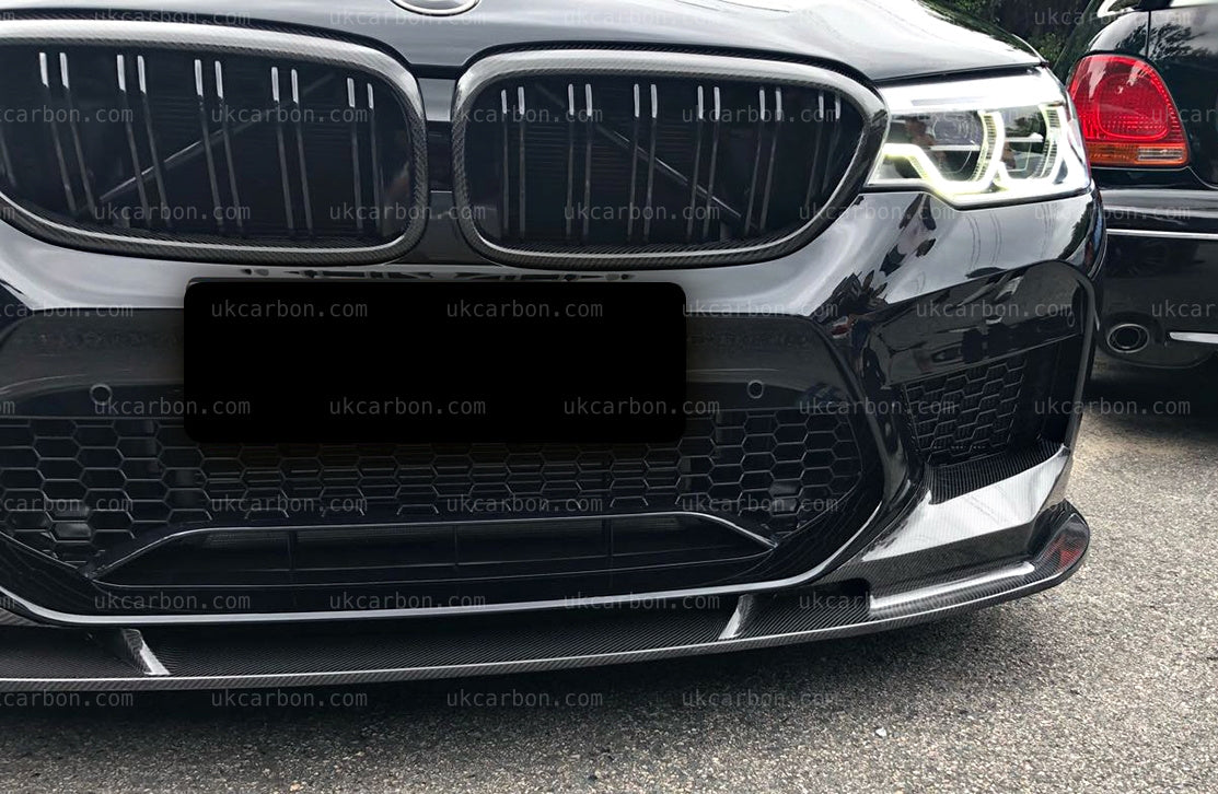 BMW F90 M5 Carbon Fibre Front Bumper Splitter Lip Kit inc xDrive 4.4 by UKCarbon