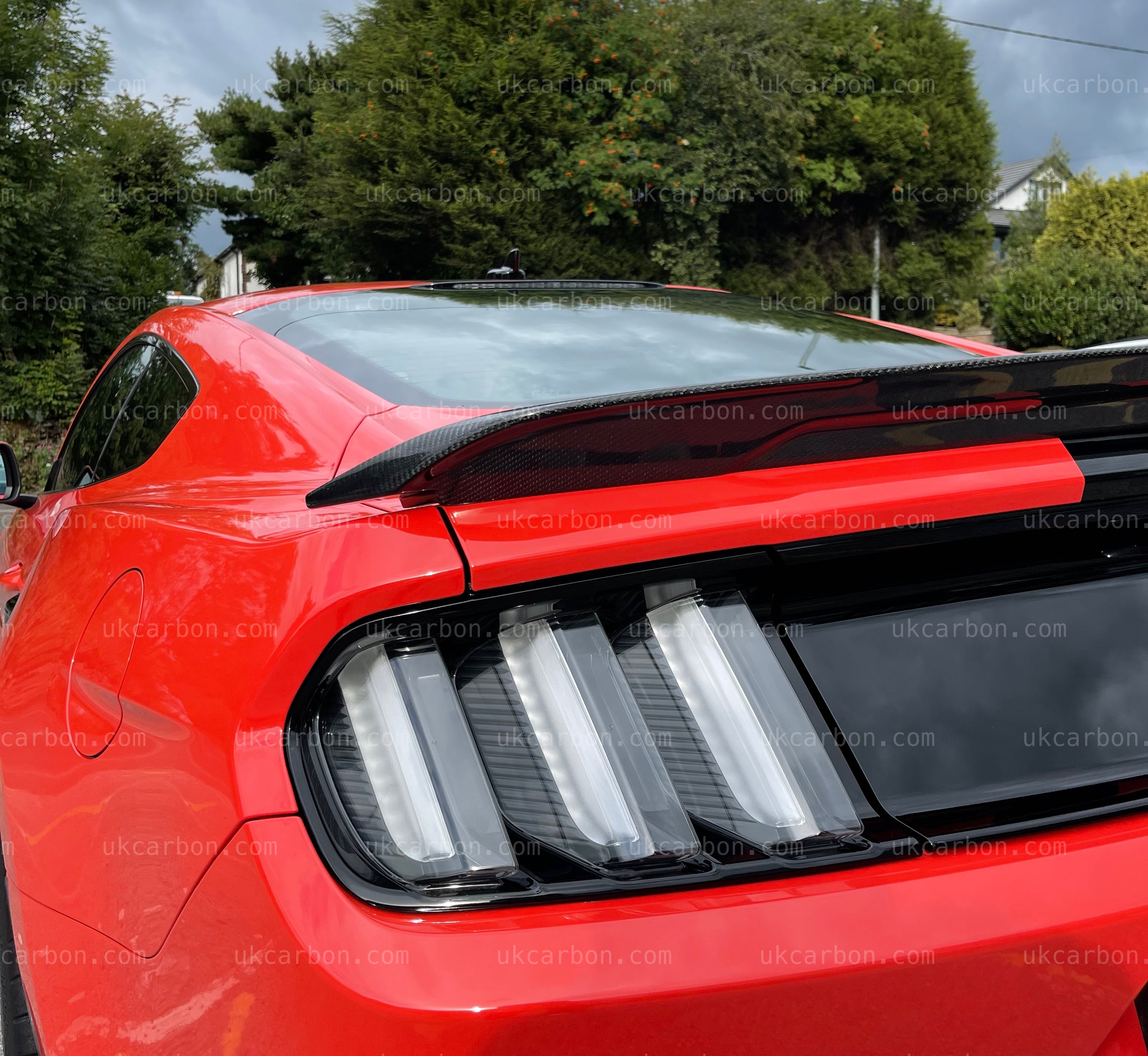 Ford Mustang Carbon Spoiler Rear Trunk Wing GT350 V8 V6 Coupe by UKCarbon