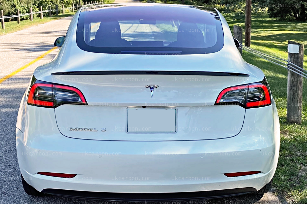 Tesla Model 3 Spoiler Carbon Fibre Boot Spoiler Lip OEM Style 18-21 by UKCarbon