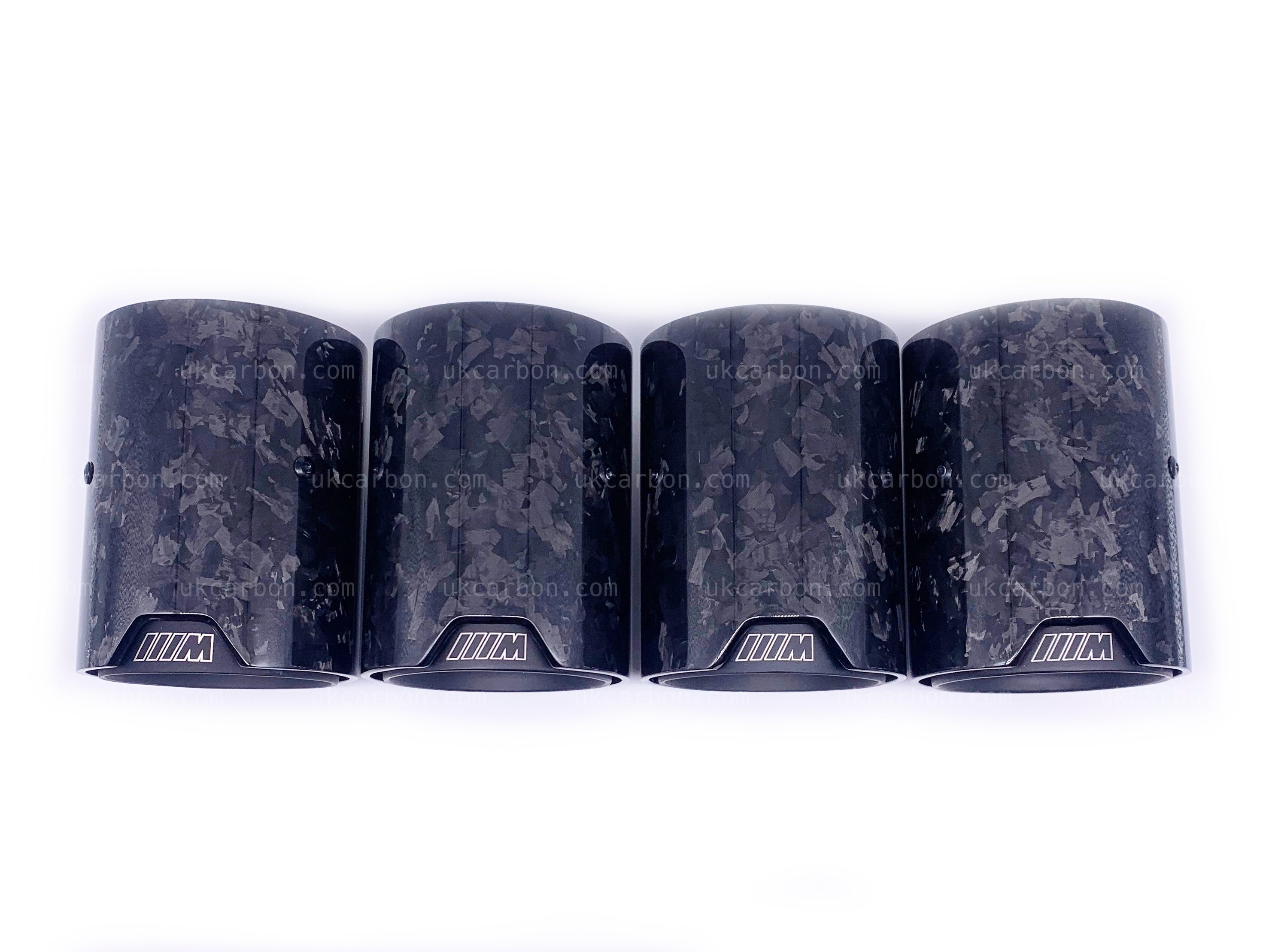 BMW M2 M3 M4 Exhaust Tips Black Forged Carbon Fibre F87 F80 F82 F83 by UKCarbon