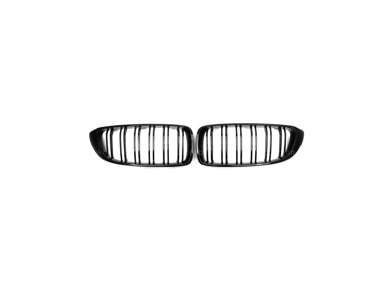 BMW 4 Series Gloss Black Kidney Grille Twin Bar Slat F33 F36 F32 by UKCarbon