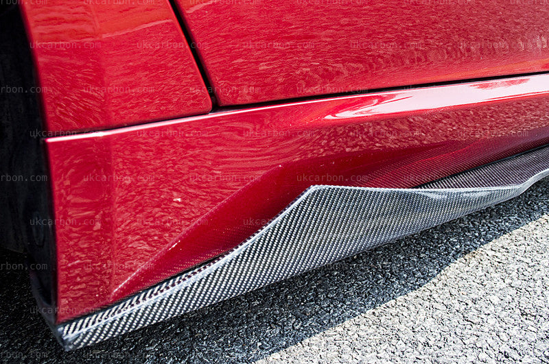 Alfa Romeo Giulia Real Carbon Fibre Side Skirt Kit Fin Style