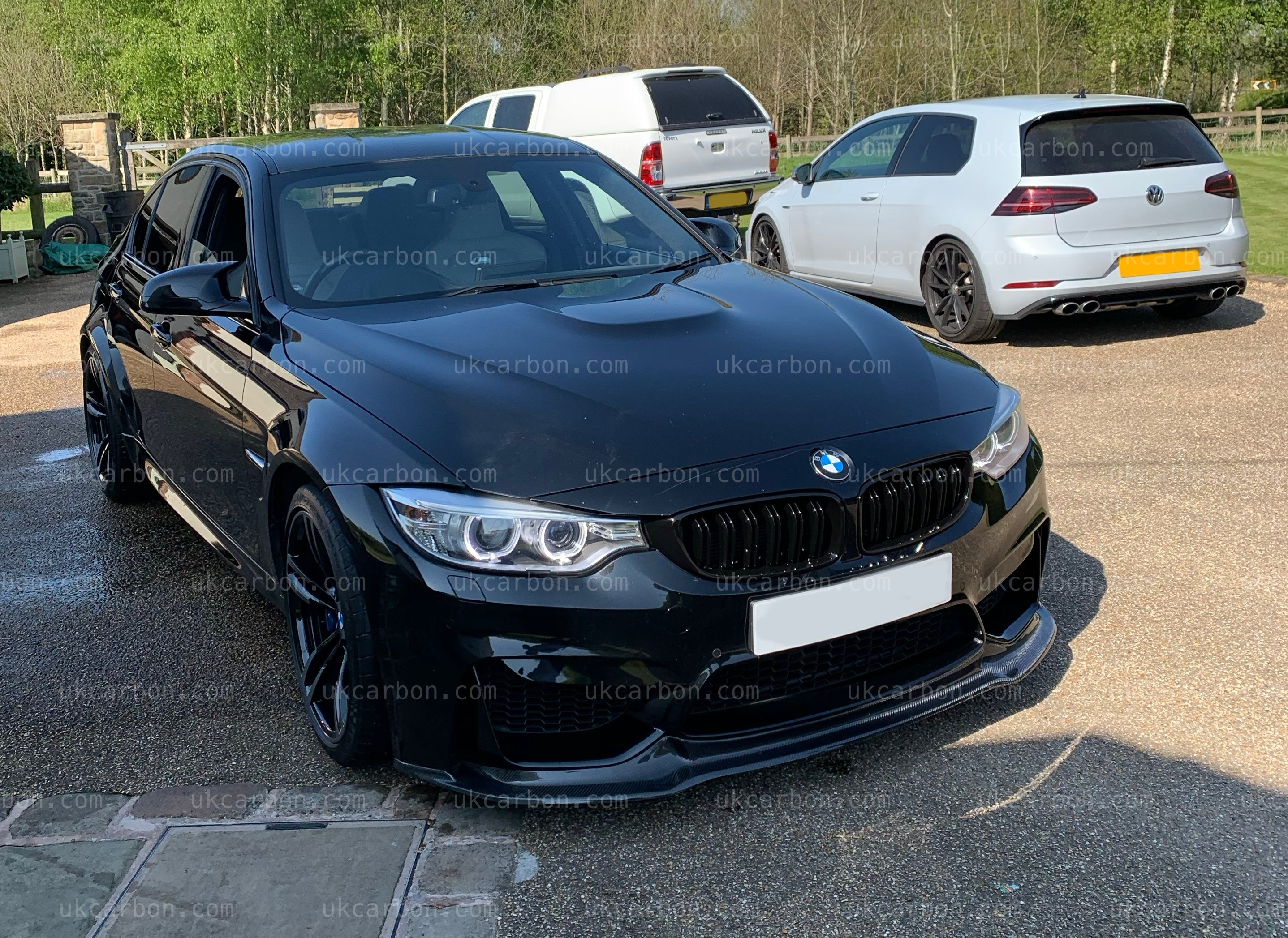 BMW M3 M4 Carbon Fibre V Style Motorsport Splitter Lip F80 F82 F83 by UKCarbon