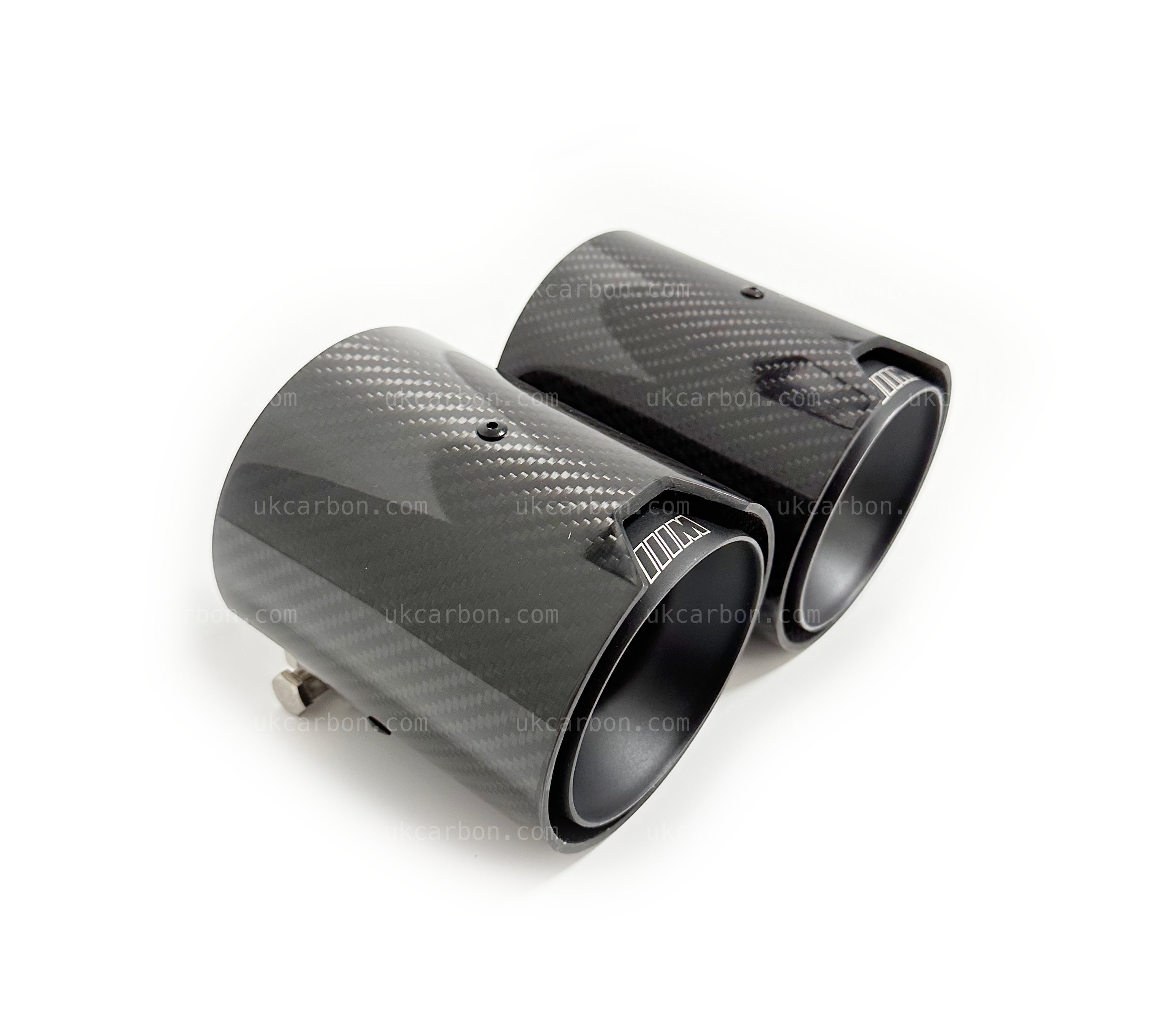 BMW M135i xDrive F40 Carbon Exhaust Tips M Performance Black by UKCarbon