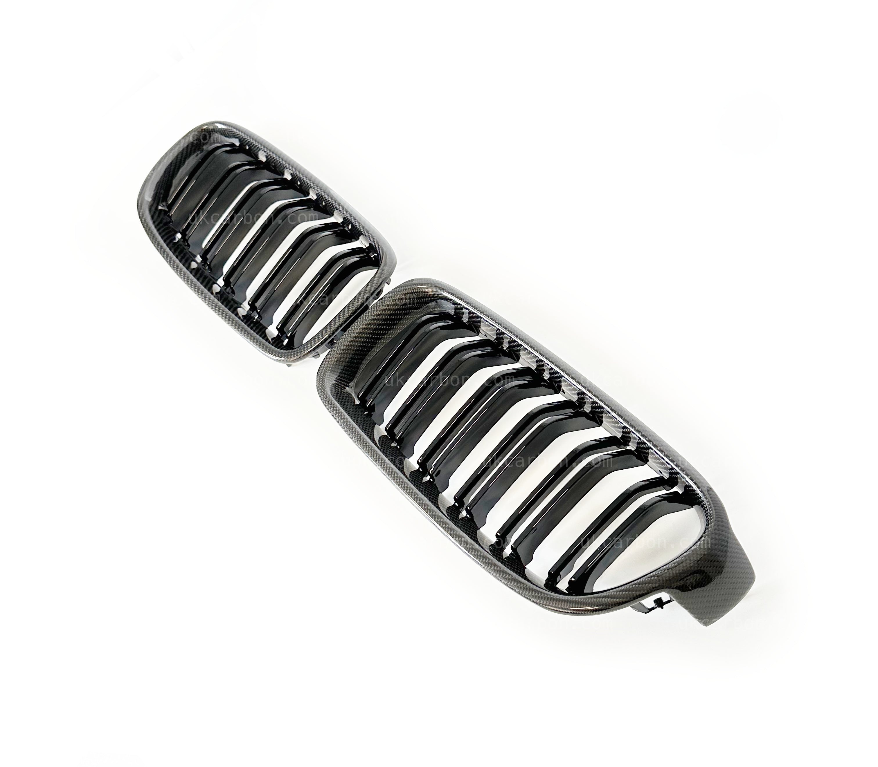 BMW 3 Series Grille Carbon Fibre F30 F31 Gloss Black M Performance by UKCarbon