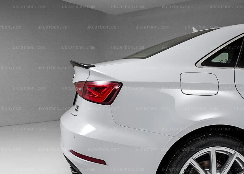 Audi A3 S3 Saloon Carbon Fibre Spoiler V Type OEM by UKCarbon