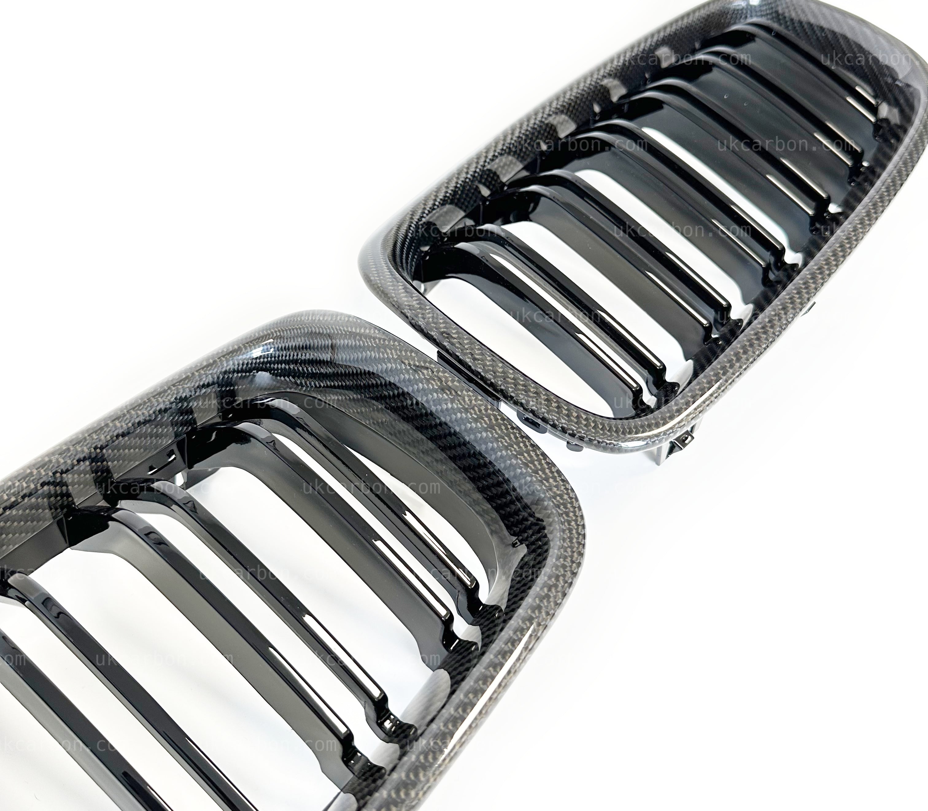 BMW 3 Series Grille Carbon Fibre F30 F31 Gloss Black M Performance by UKCarbon