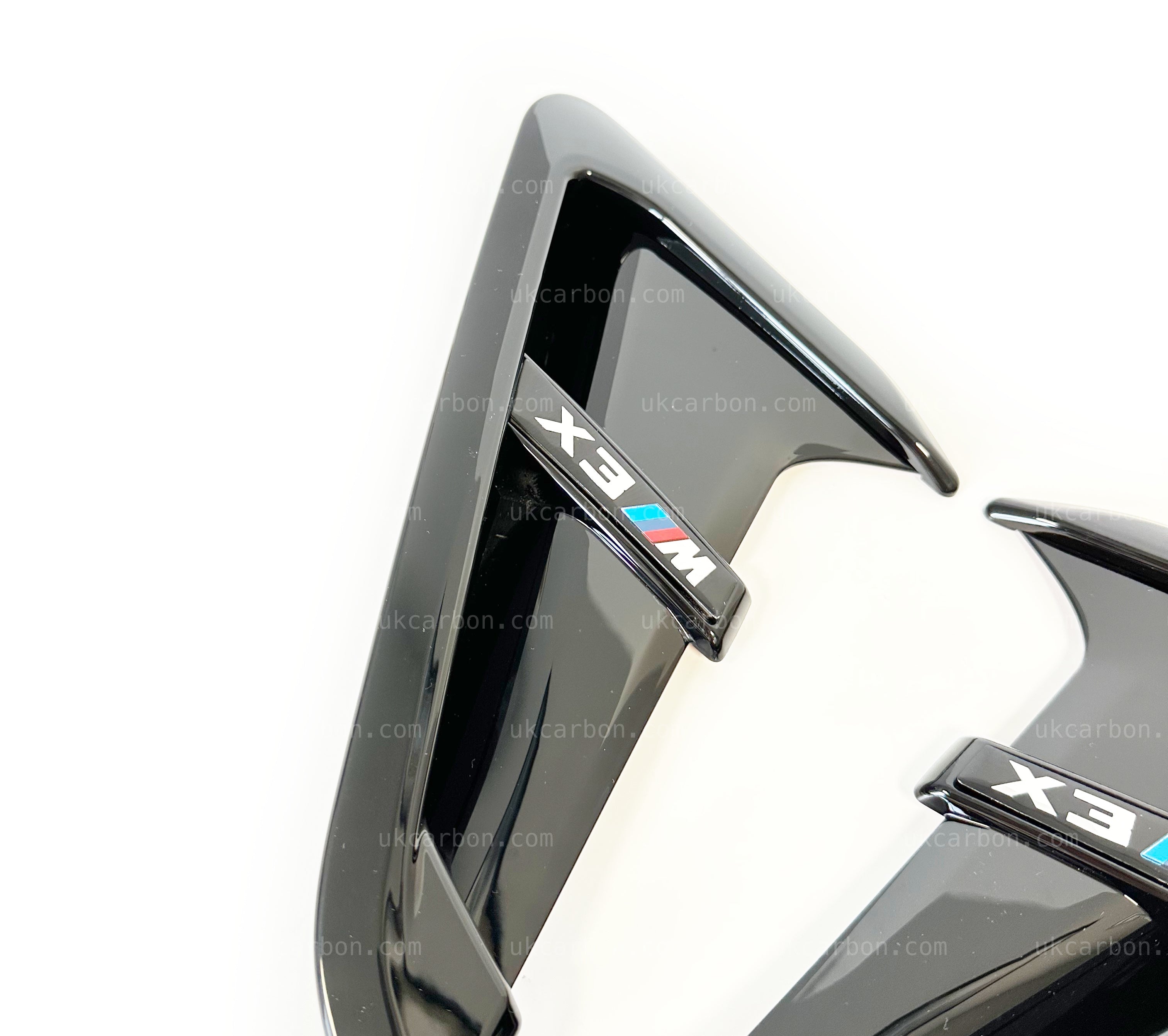 BMW X3 X3M Gloss Black Fender Vents Upgrade Cover Replacement G01 by UKCarbon