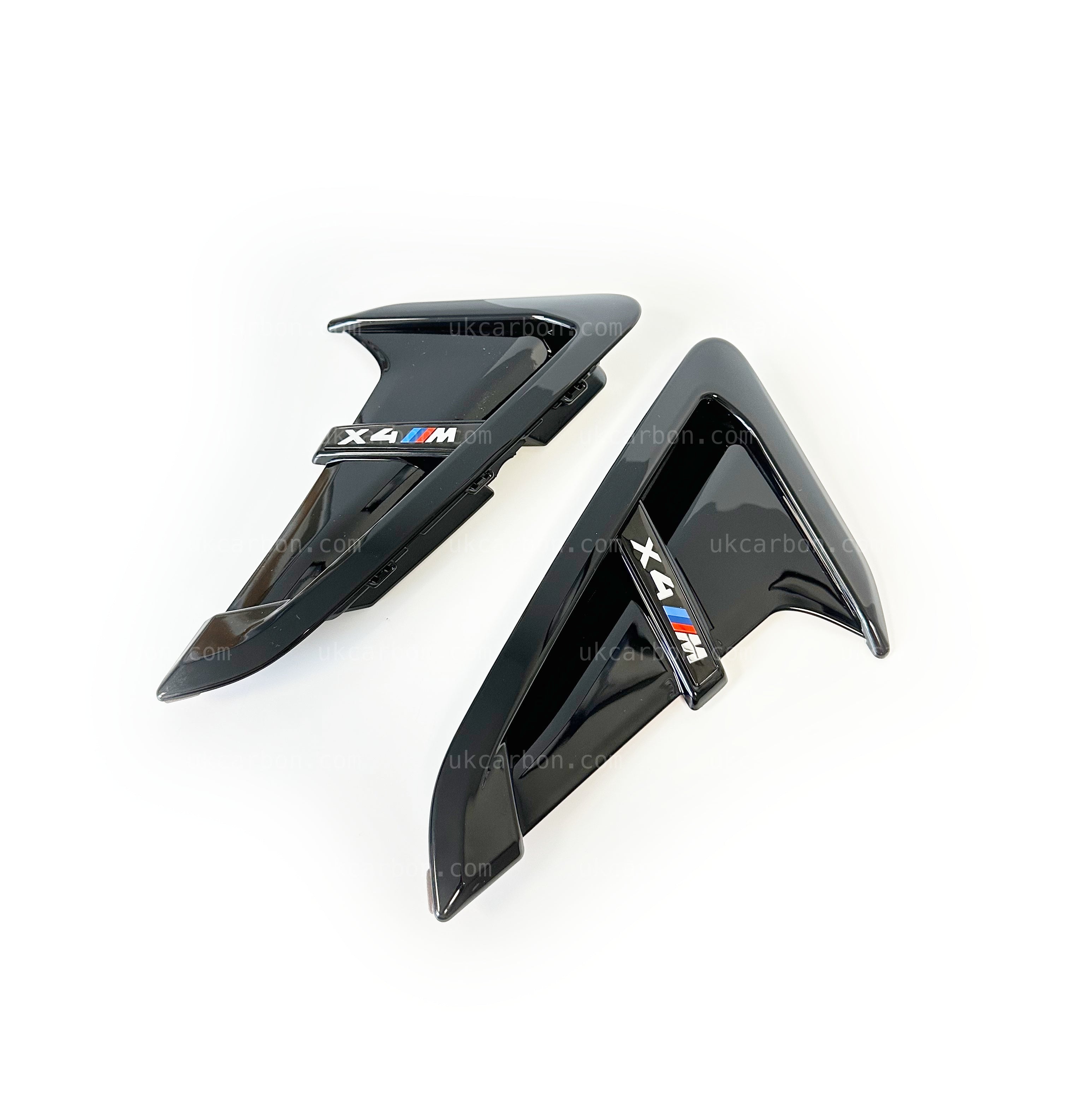 BMW X4 X4M Gloss Black Fender Vents Upgrade Cover Replacement G02 by UKCarbon