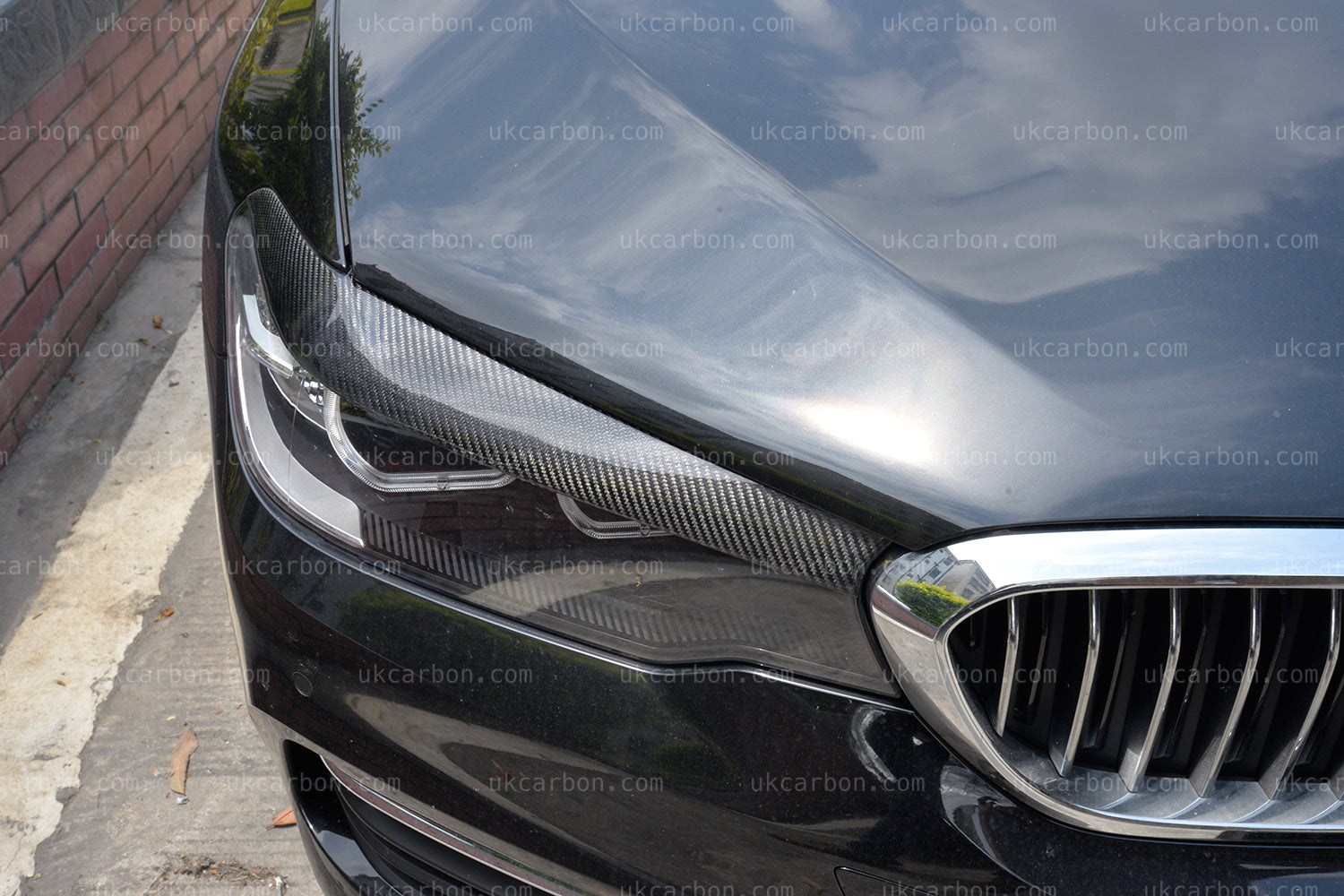 BMW 5 series M5 Carbon Fibre Headlight Eyelids Trim G30 G31 G38 F90 by UKCarbon