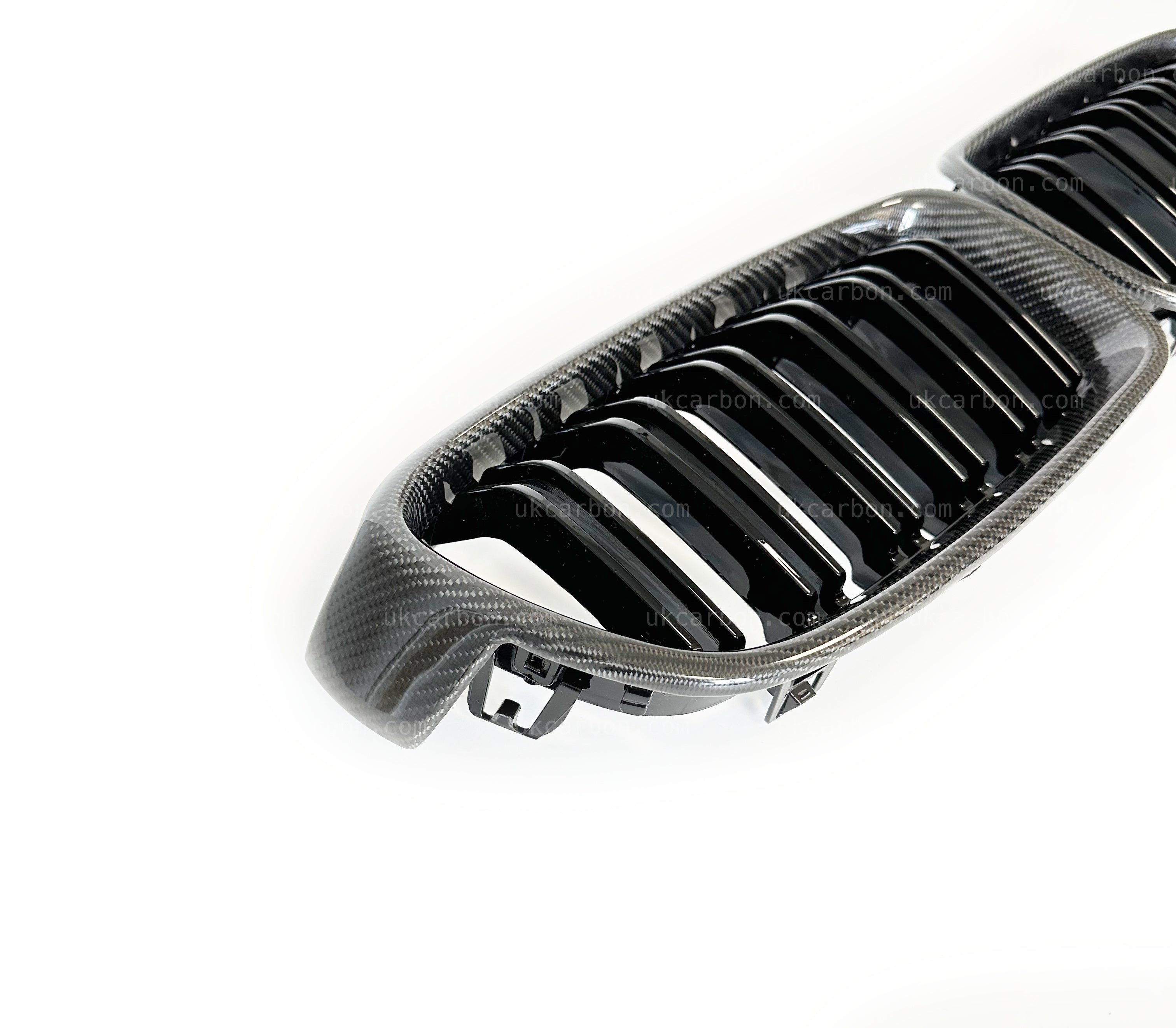 BMW 3 Series Grille Carbon Fibre F30 F31 Gloss Black M Performance by UKCarbon