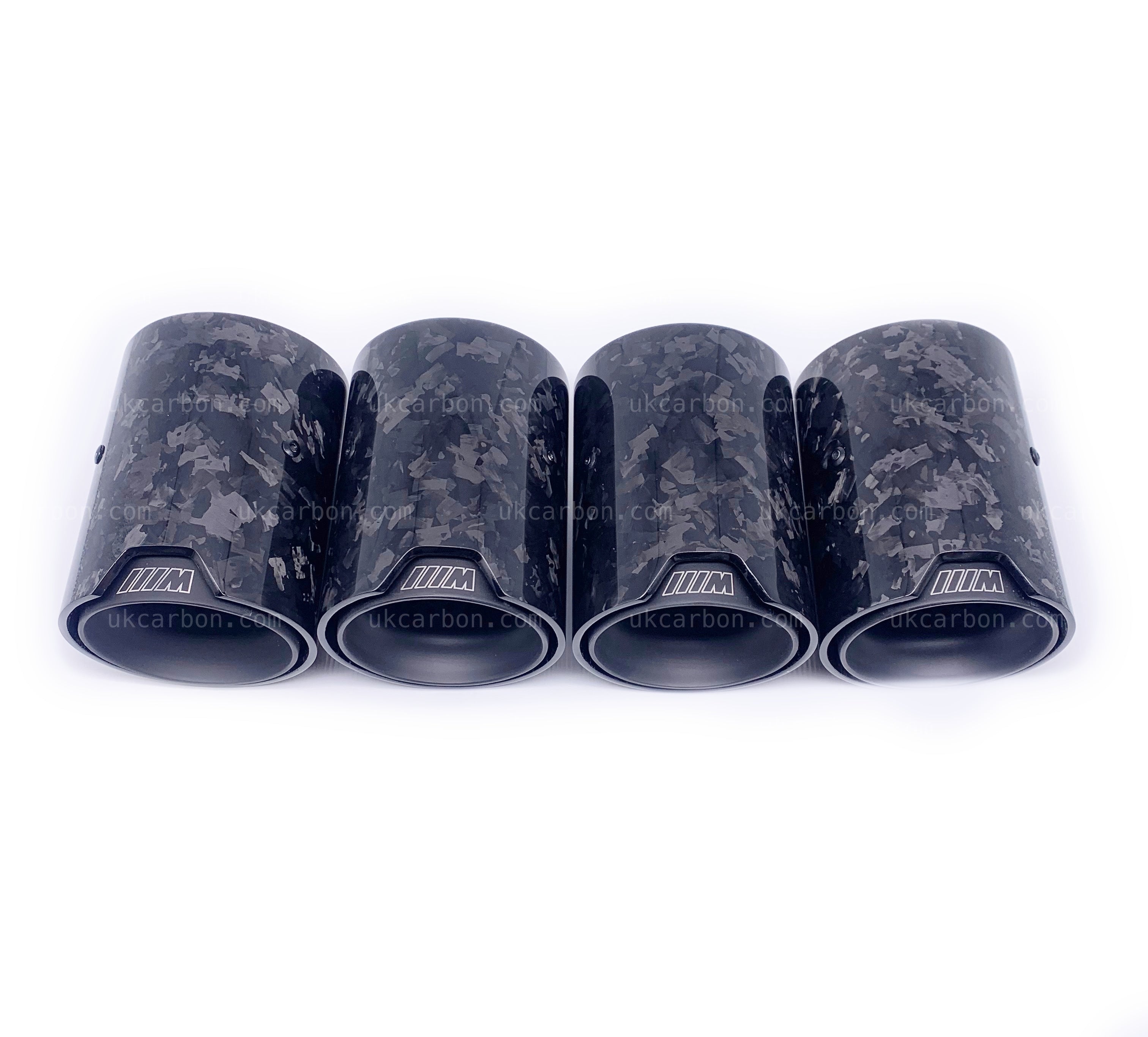 BMW M2 M3 M4 Exhaust Tips Black Forged Carbon Fibre F87 F80 F82 F83 by UKCarbon