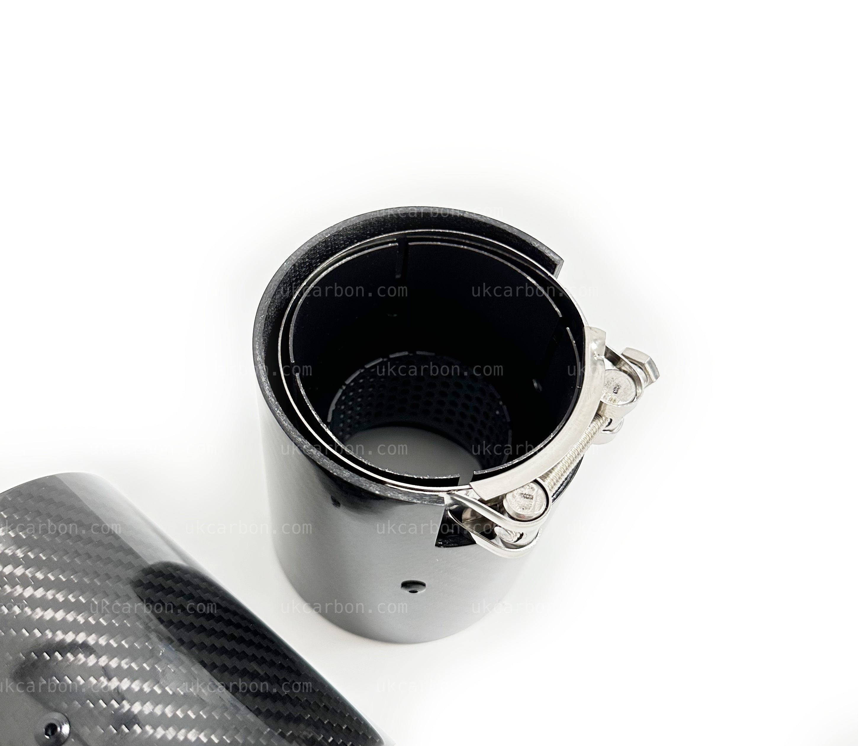 BMW M135i xDrive F40 Carbon Exhaust Tips M Performance Black by UKCarbon