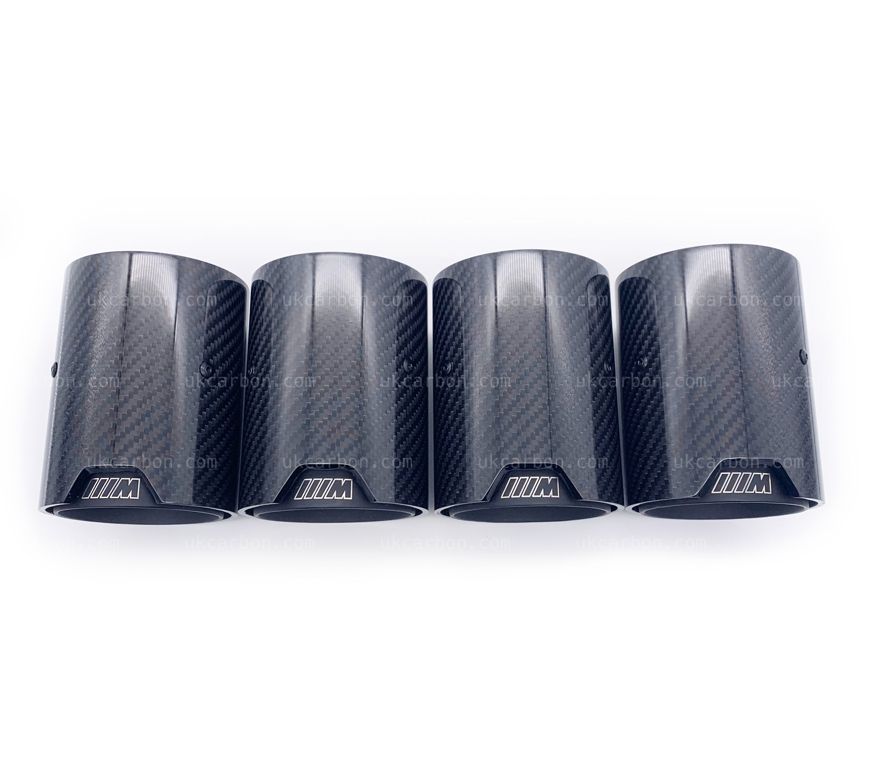 BMW M2 M3 M4 Carbon Exhaust Tips Black Fibre MP MPE F87 F80 F82 F83 by UKCarbon