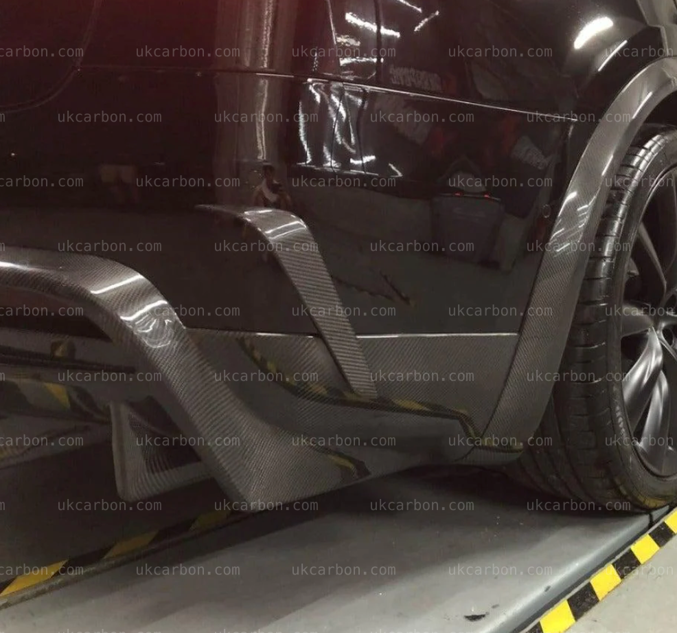 Tesla Model X Carbon Rear Bumper Vents Fins Fibre 75D 90D P90D 100D by UKCarbon
