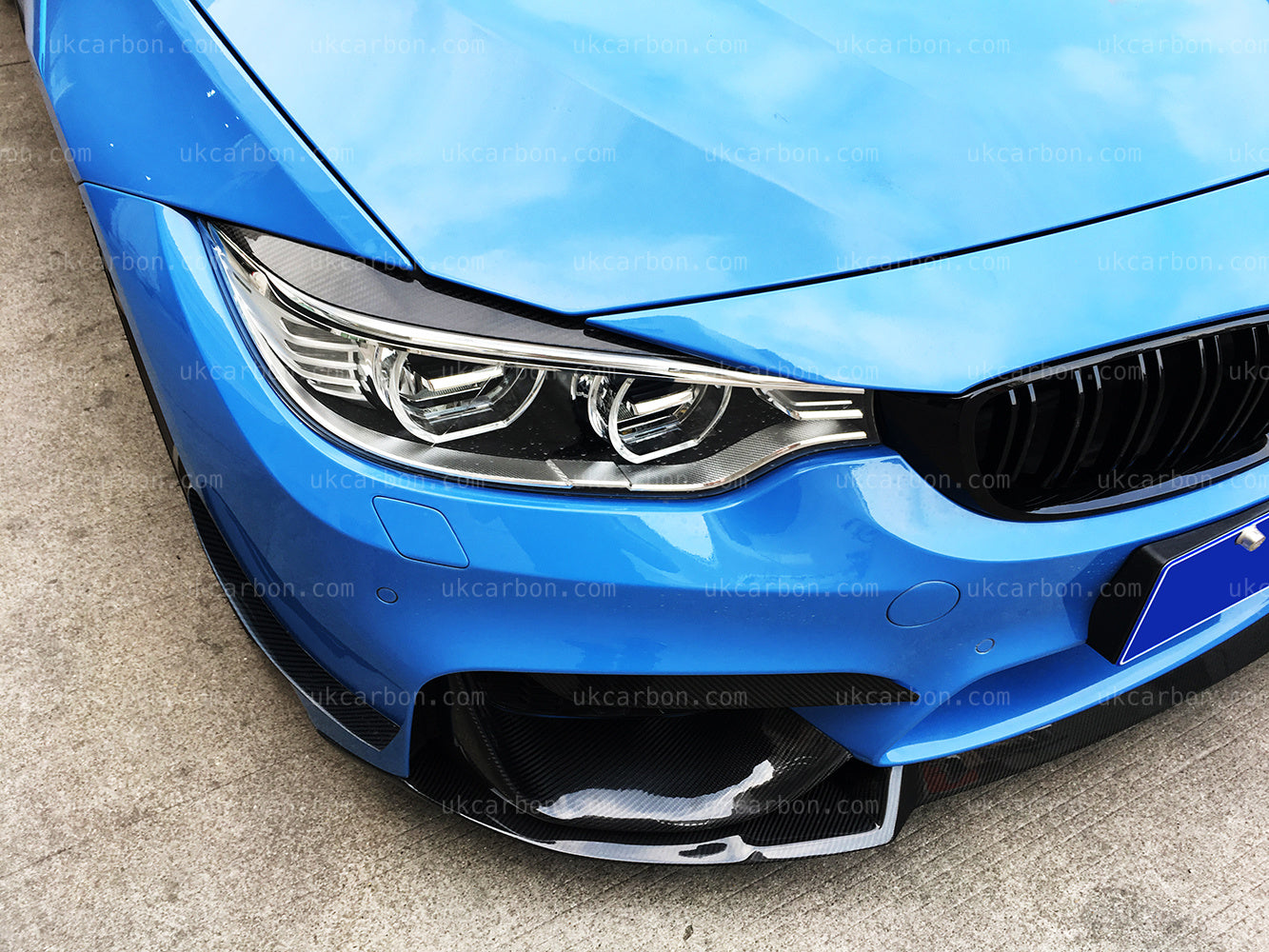 BMW 4 Series Carbon Fibre Headlight Eyelids Trim F32 M Performance by UKCarbon