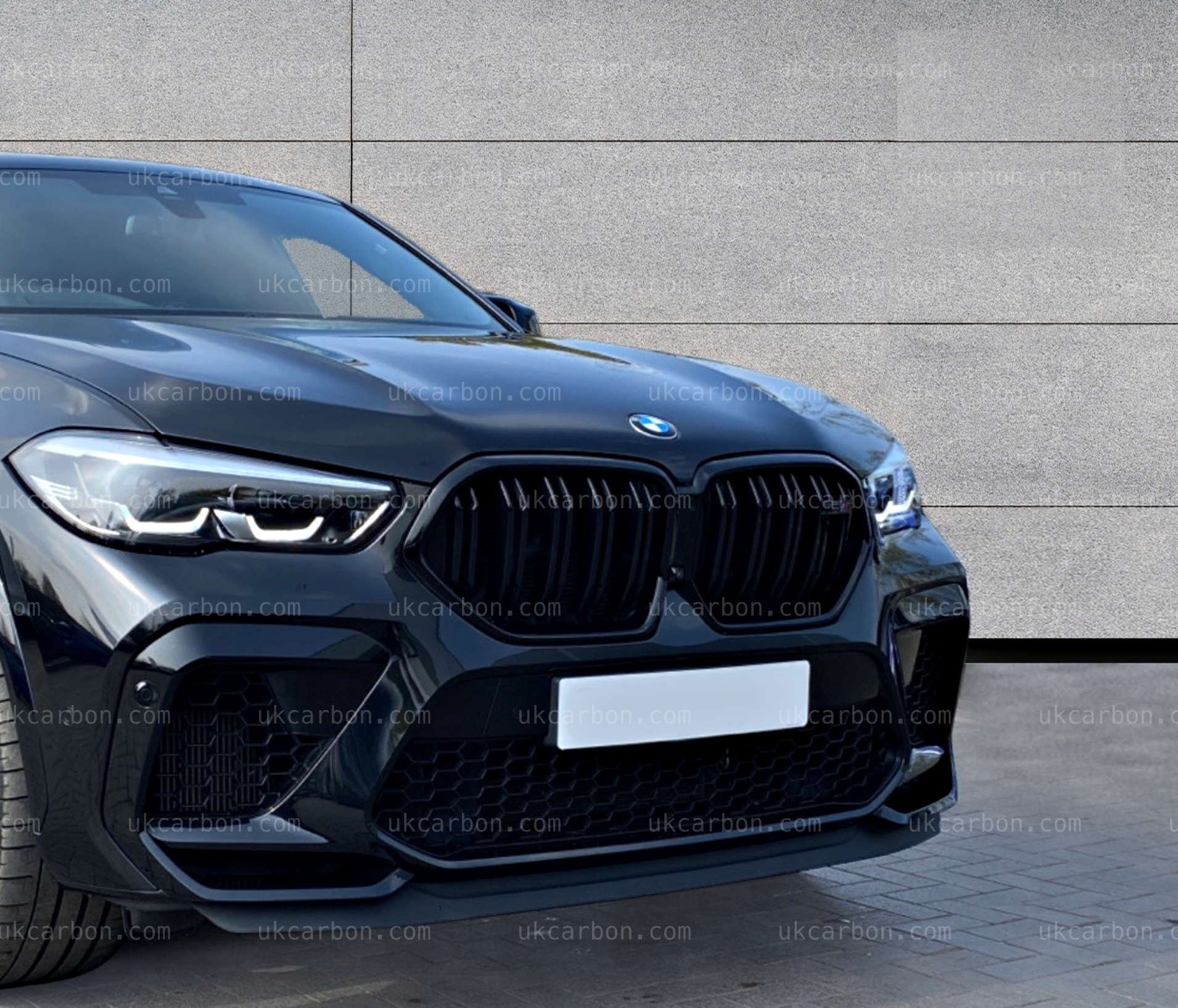 BMW X6 X6M Gloss Black Front Grille Replacement M Performance G06 by UKCarbon