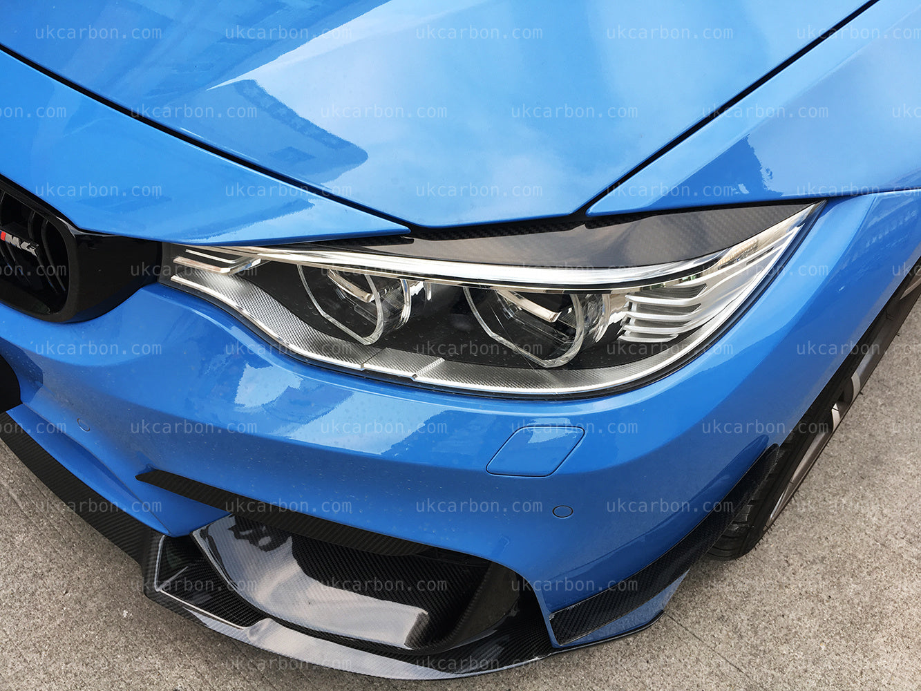 BMW 4 Series Carbon Fibre Headlight Eyelids Trim F32 M Performance by UKCarbon