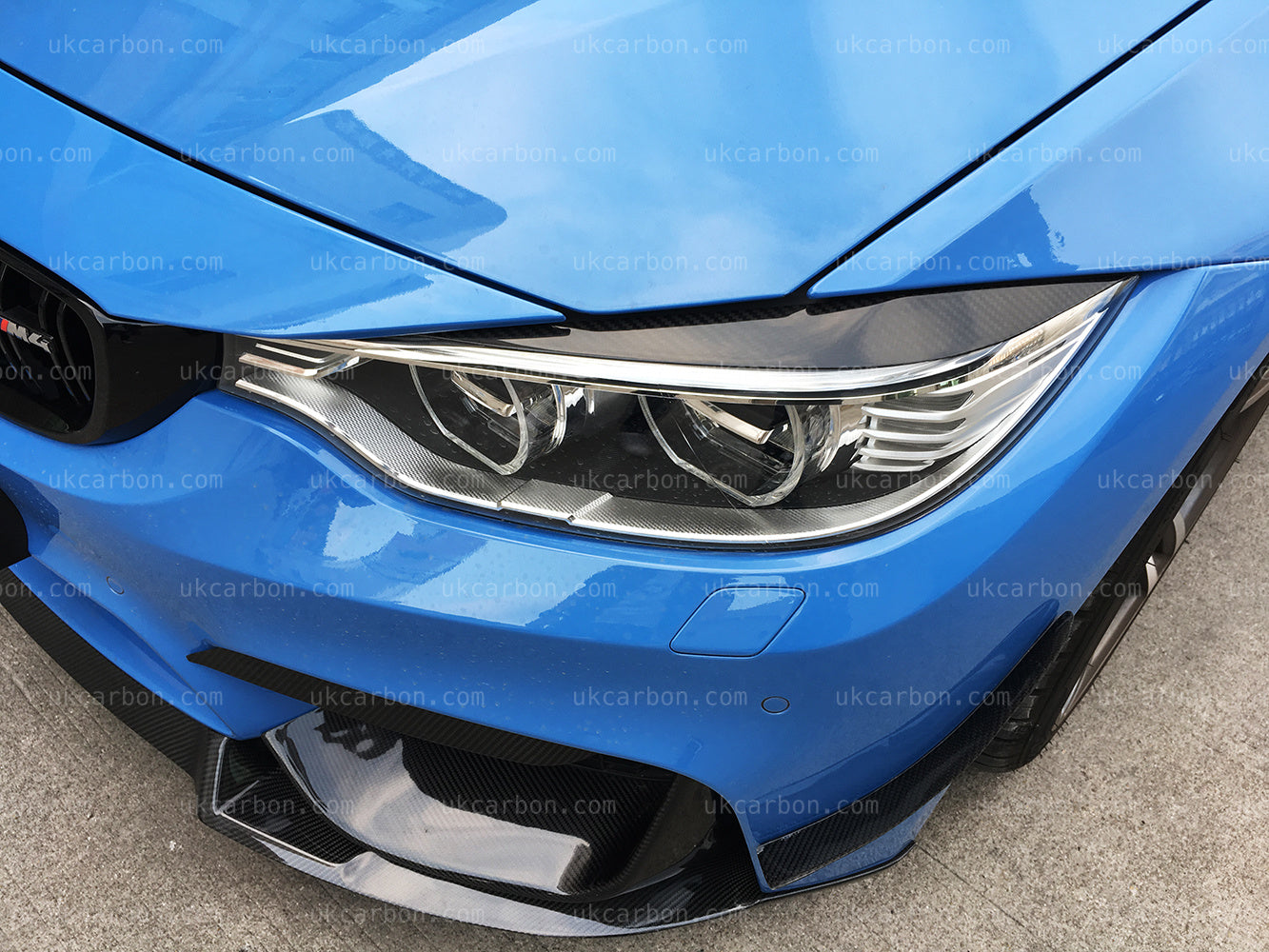 BMW M3 M4 Carbon Fibre Headlight Eyelids M Performance F80 F82 F83 by UKCarbon