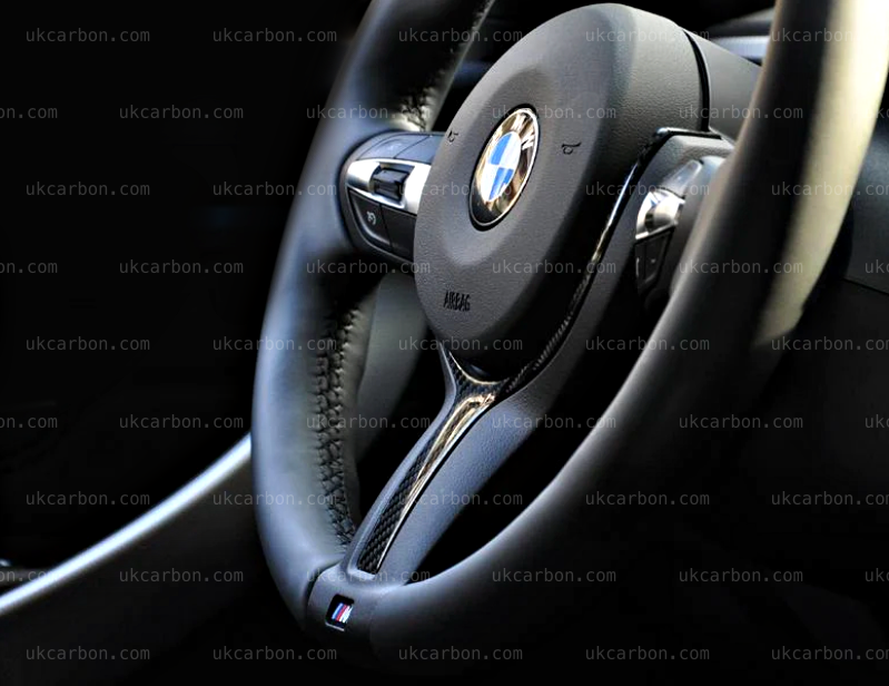BMW 3 Series Carbon Fibre M Steering Wheel Trim Insert F30 F31 F34 by UKCarbon