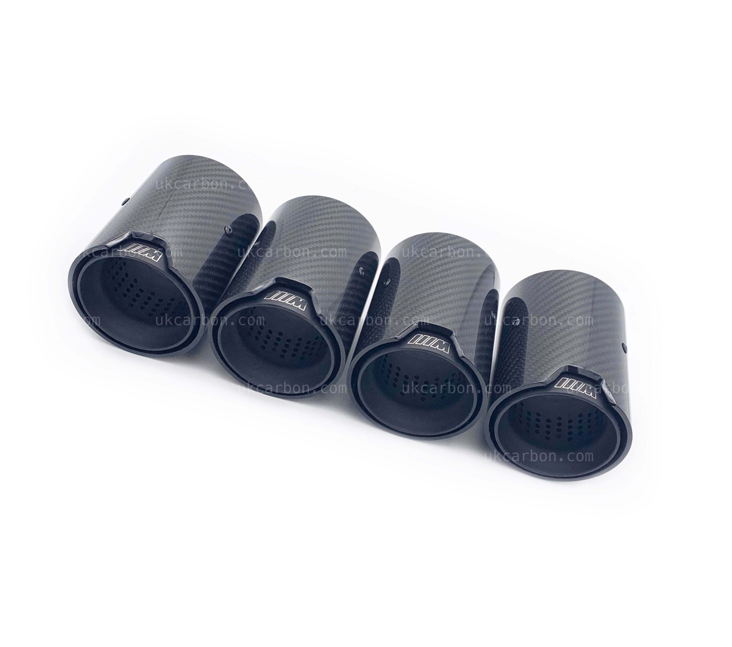 BMW M2 M3 M4 Carbon Exhaust Tips Black Fibre MP MPE F87 F80 F82 F83 by UKCarbon