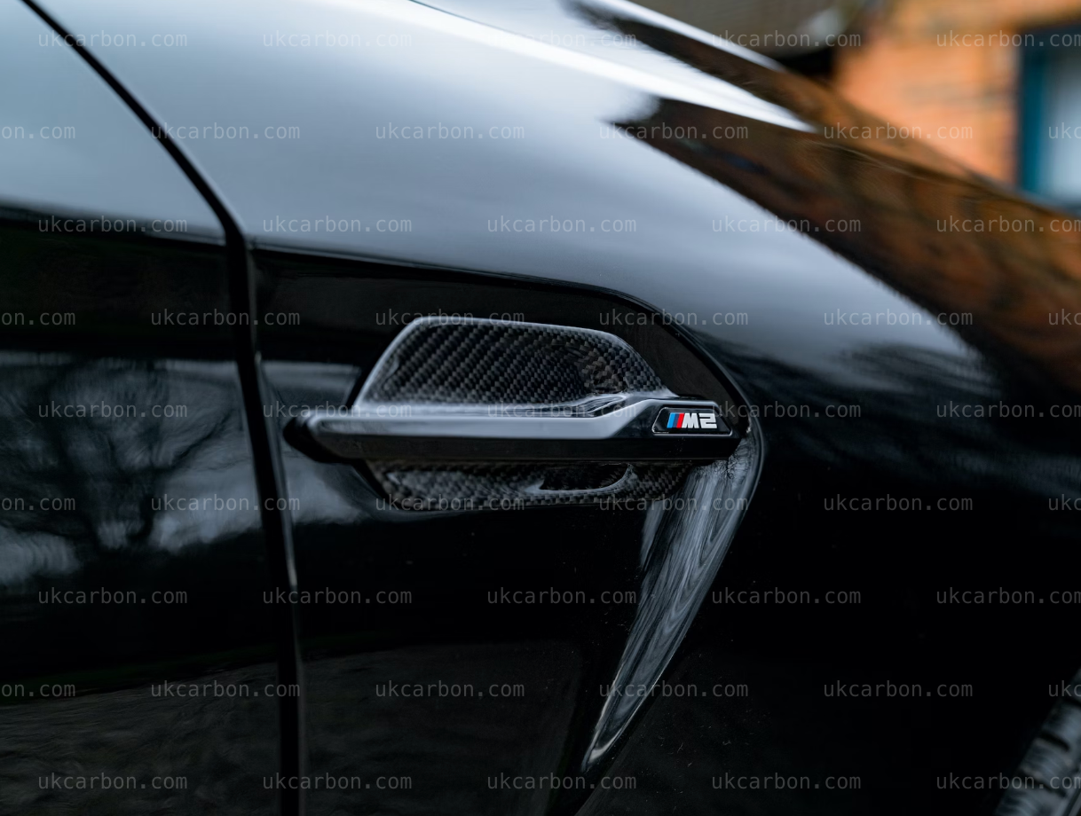 BMW M2 Carbon Fender Vents Grille Cover Trim Replacement Fibre F87 by UKCarbon