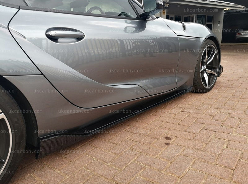 Toyota Supra Side Skirts Carbon Fibre A90 2019+ Extension Lip Kit by UKCarbon