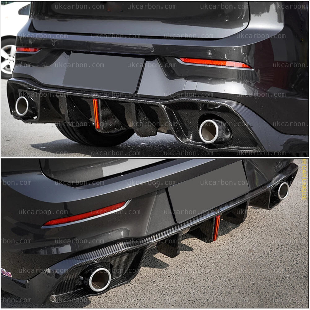 Volkswagen MK8 Golf GTI Diffuser Pre Preg Carbon Fibre by UKCarbon