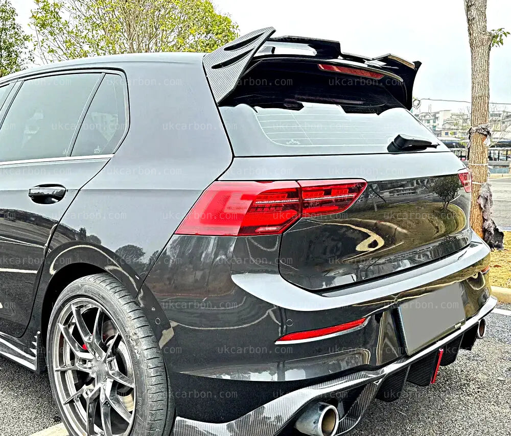 Volkswagen Golf Spoiler GTI R Real Carbon Fibre MK8 2.0 VW Body Kit by UKCarbon