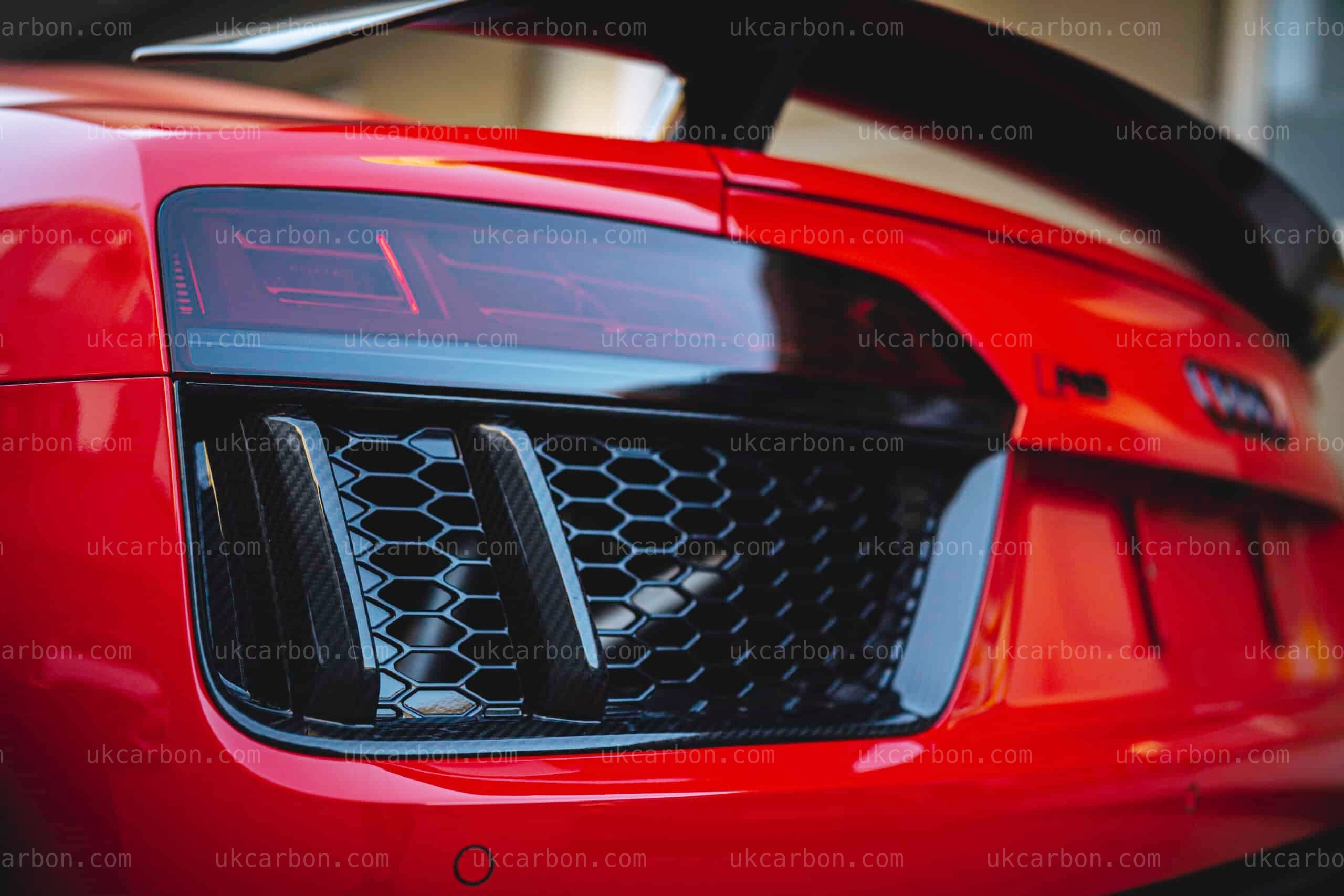 Audi R8 Rear Carbon Fibre Pre Preg Bumper Grille Intake Insert