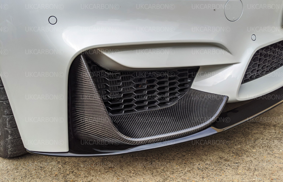 BMW M3 M4 Carbon Fibre Front Bumper Trim Insert Splitter F80 F82 F83 by UKCarbon
