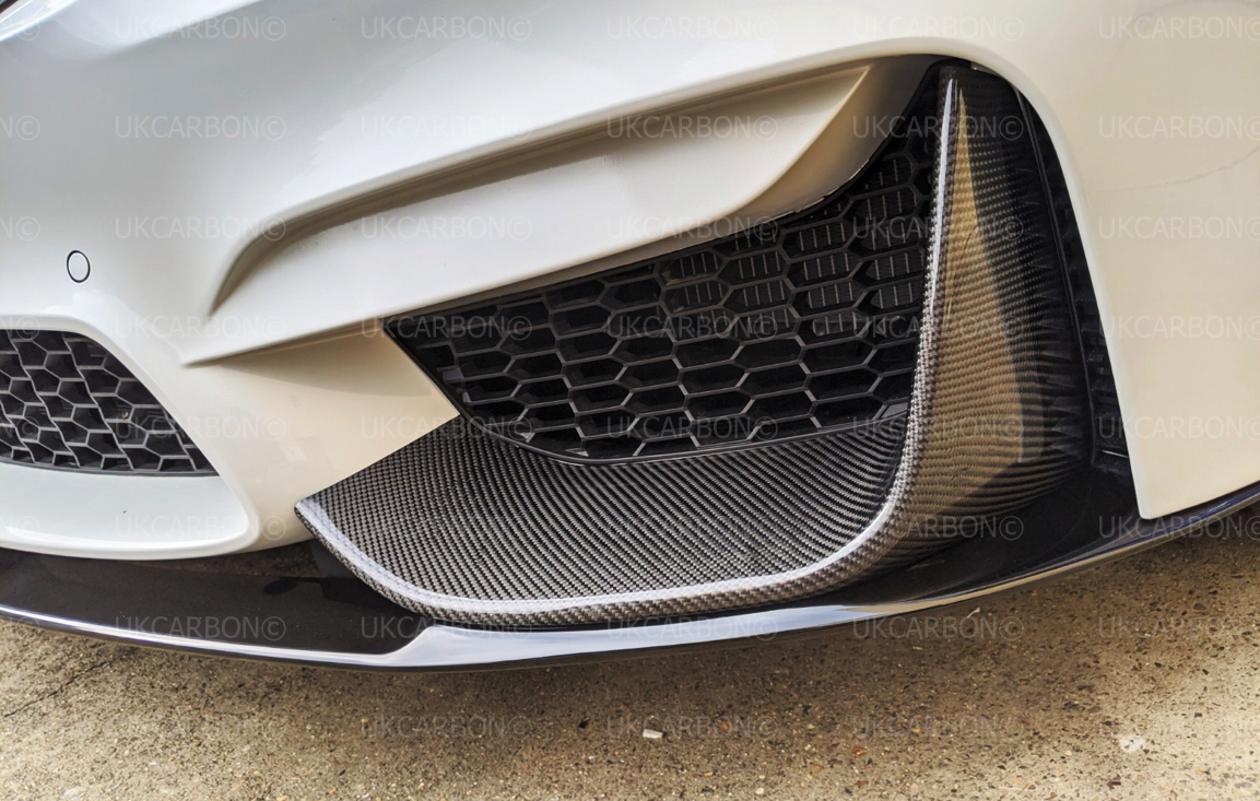 BMW M3 M4 Carbon Fibre Front Bumper Trim Insert Splitter F80 F82 F83 by UKCarbon