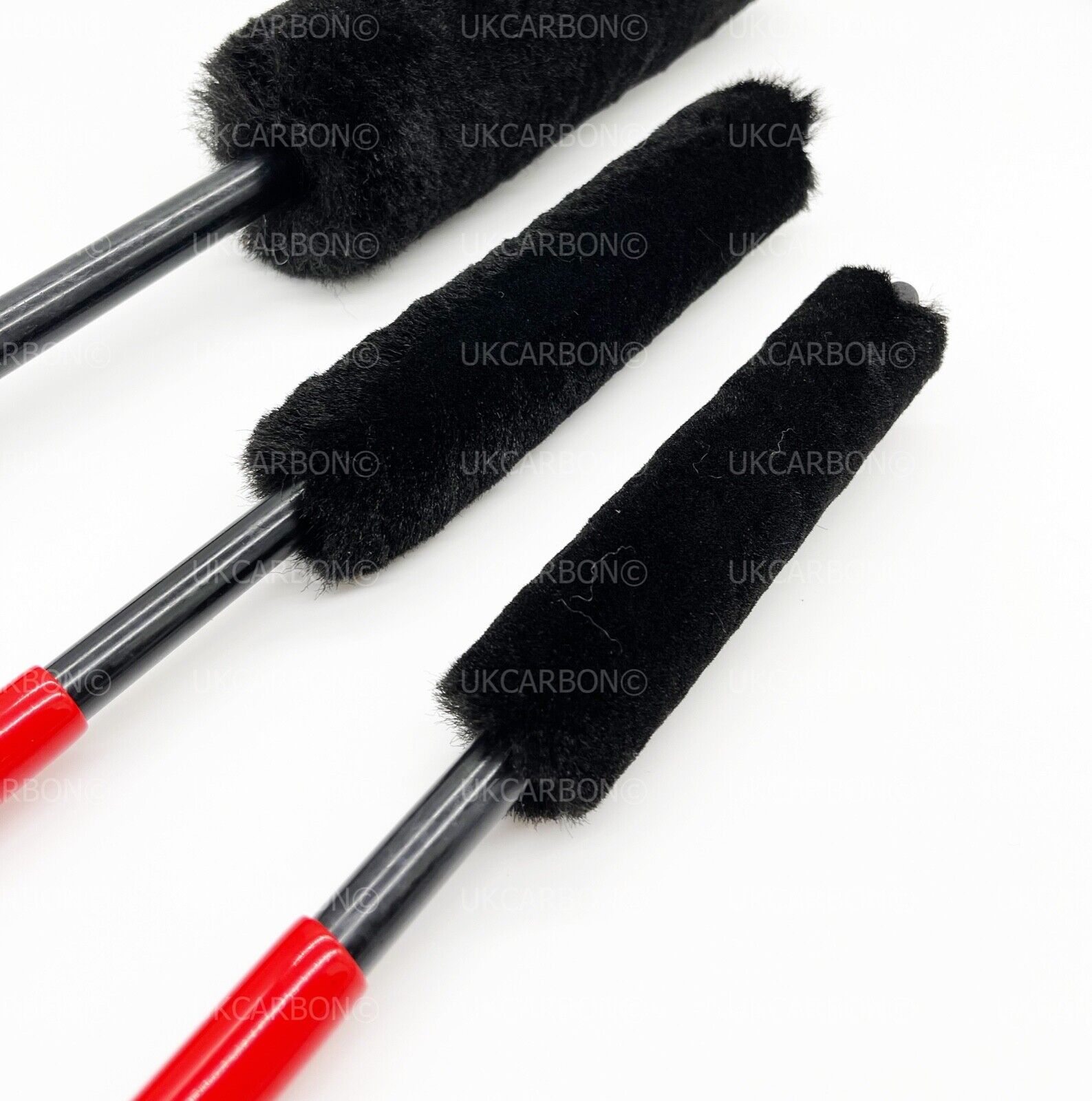 Alloy Wheel Cleaning Detailing Soft Wand Microfibre Wool Brush None Scratch 3pc