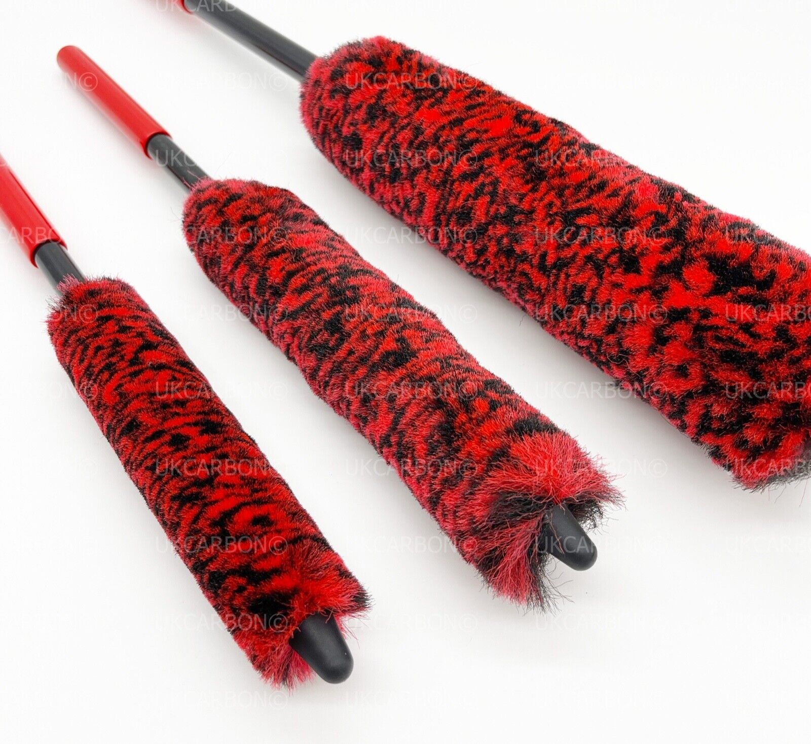 Alloy Wheel Cleaning Soft Brush Microfibre Wool Wand None Scratch Tool Large 3pc