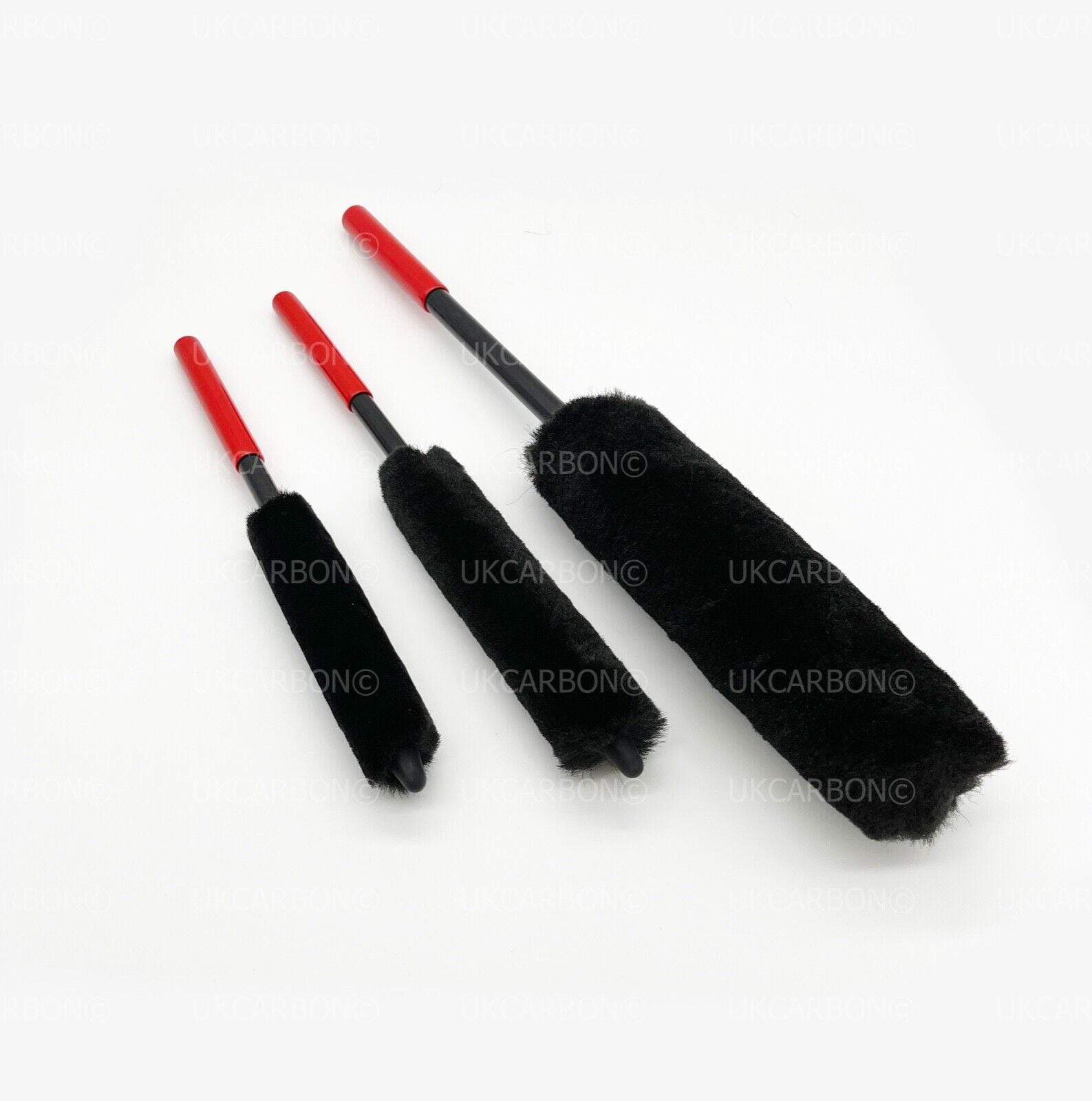 Alloy Wheel Cleaning Detailing Soft Wand Microfibre Wool Brush None Scratch 3pc