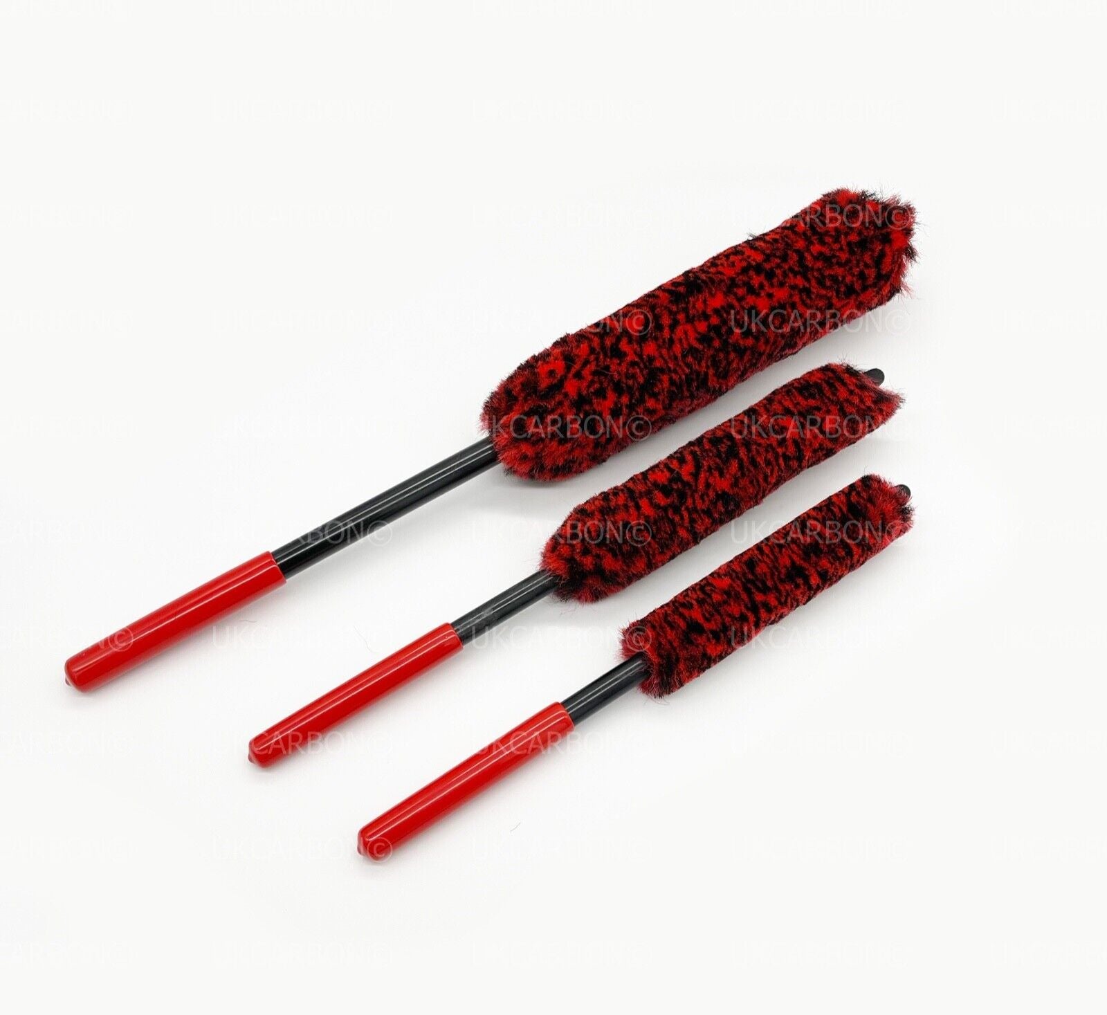 Alloy Wheel Cleaning Soft Brush Microfibre Wool Wand None Scratch Tool Large 3pc