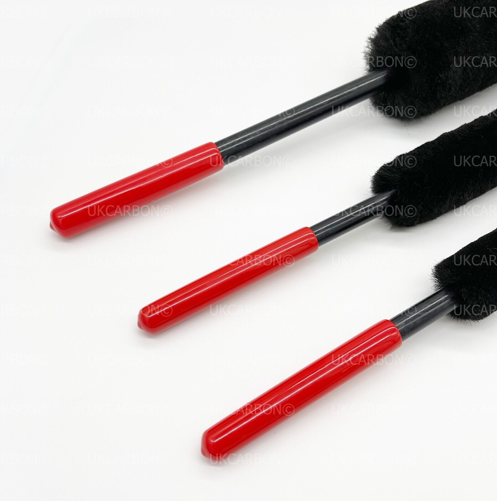 Alloy Wheel Cleaning Detailing Soft Wand Microfibre Wool Brush None Scratch 3pc