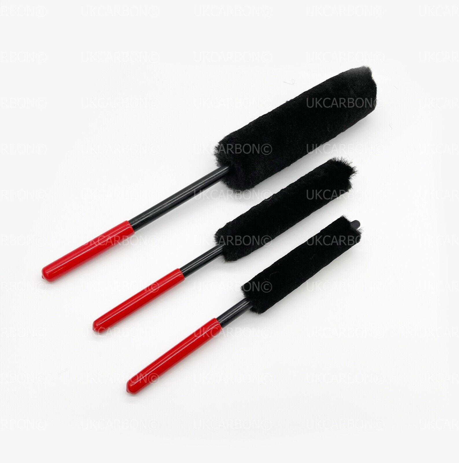 Alloy Wheel Cleaning Detailing Soft Wand Microfibre Wool Brush None Scratch 3pc