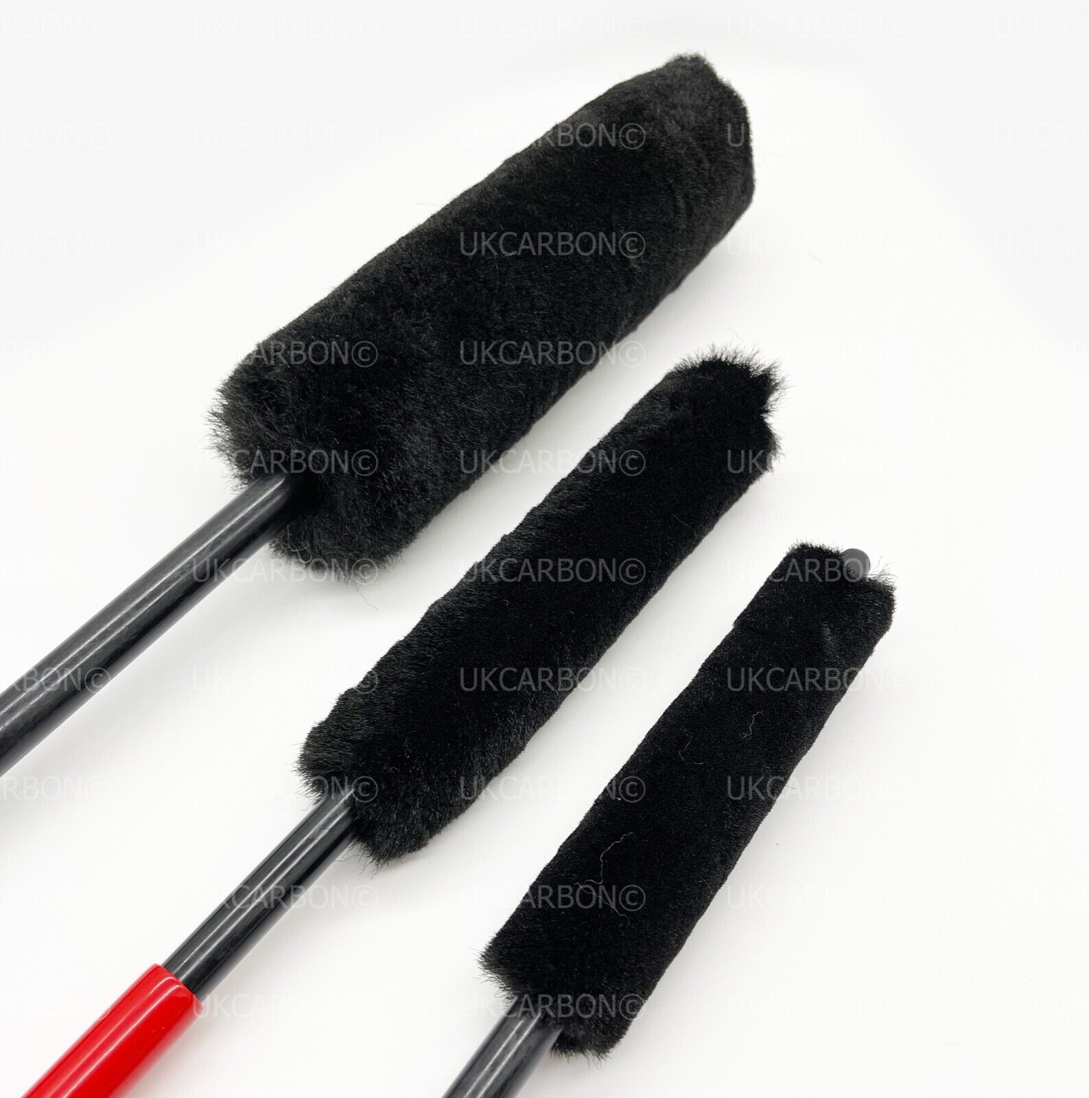 Alloy Wheel Cleaning Detailing Soft Wand Microfibre Wool Brush None Scratch 3pc