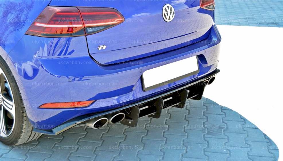 Volkswagen Golf R Diffuser Satin Black Rear Race Bumper VW MK7.5 by UKCarbon