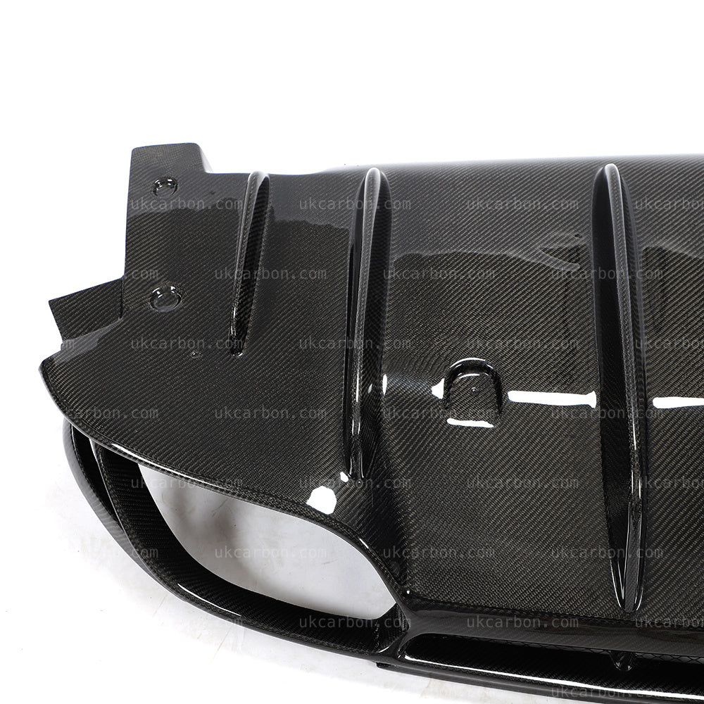 Alfa Romeo Giulia Diffuser Carbon Fibre Qaudrifolio Style Kit by UKCarbon
